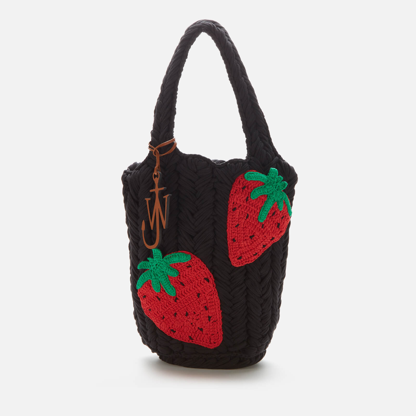 JW Anderson Women's Strawberry Knitted Shopper Bag - Black/Red