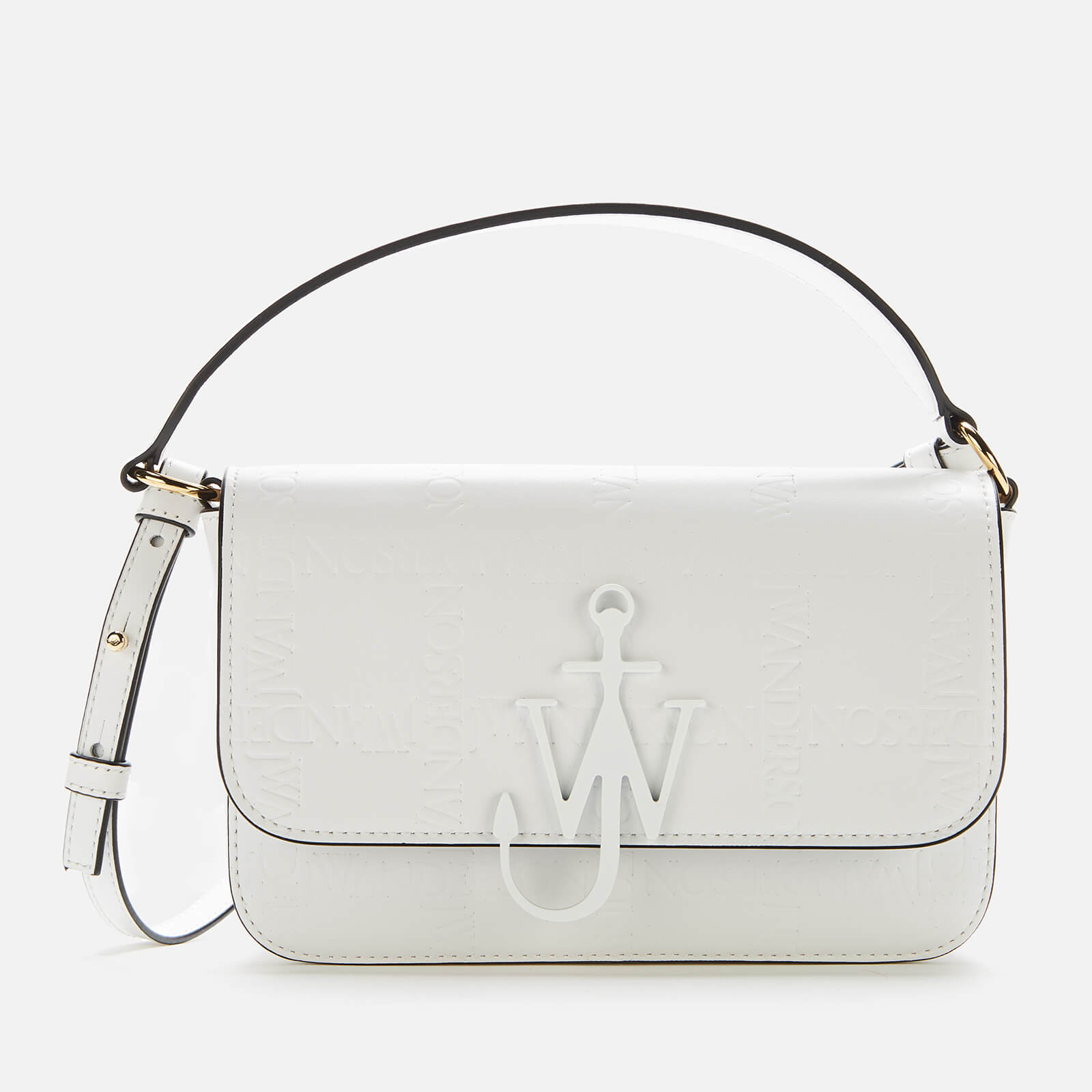 JW Anderson Women's Logo-Embossed Midi Shoulder Anchor Bag - White