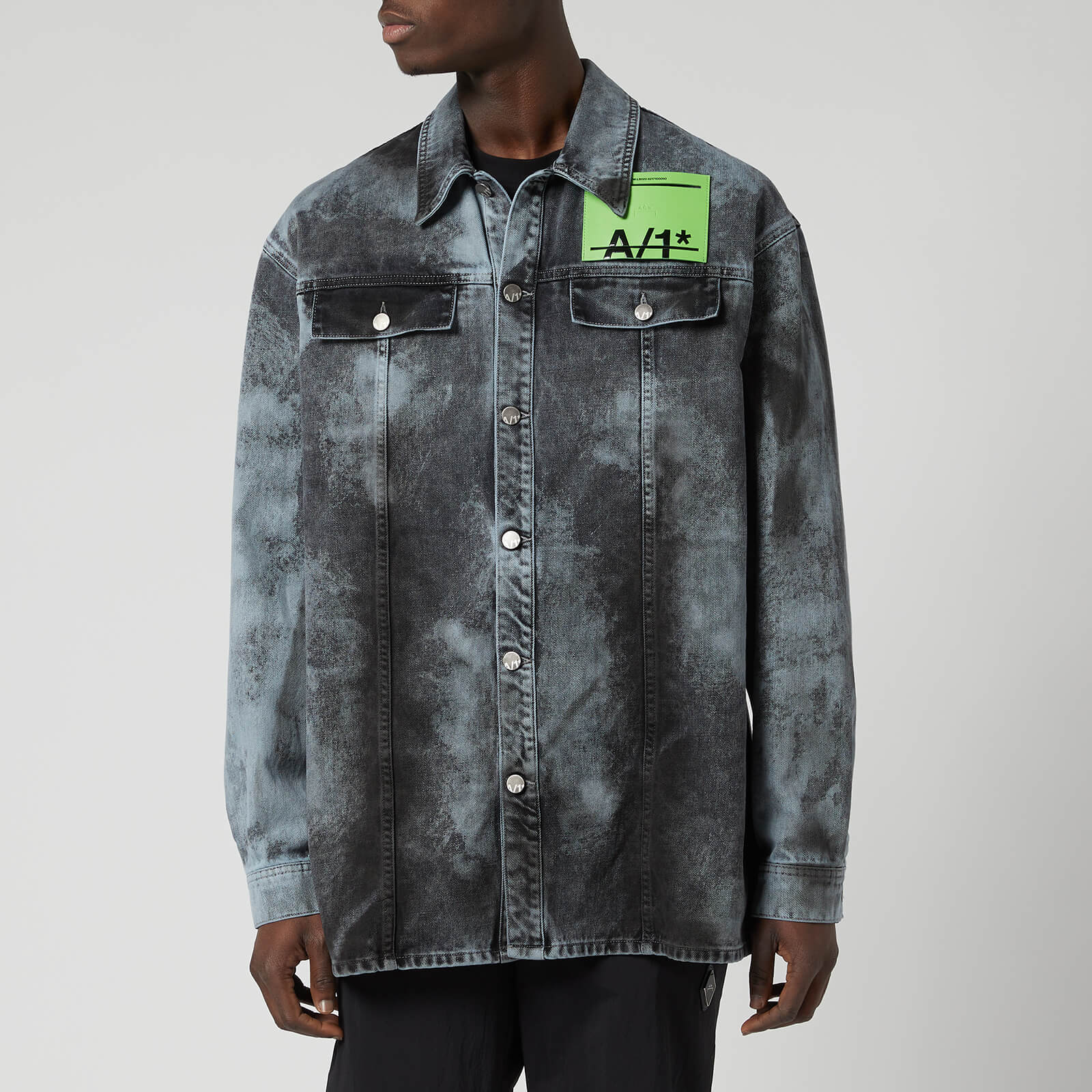A-COLD-WALL* Men's Denim Wash Shirt - Grey Wash - 46/S