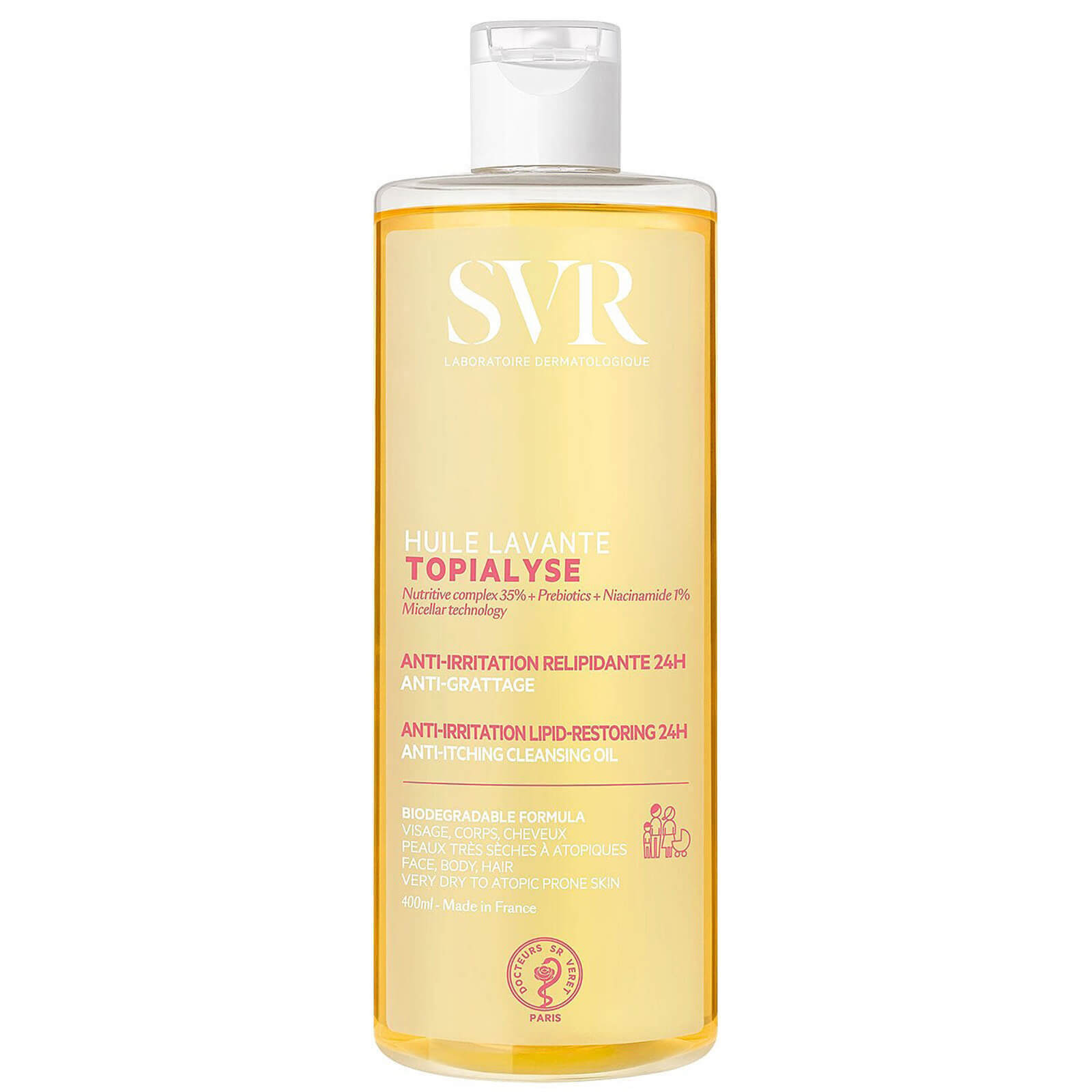 Photos - Cream / Lotion SVR Topialyse Face and Body Emulsifying Micellar Oil Wash 400ml 1002017