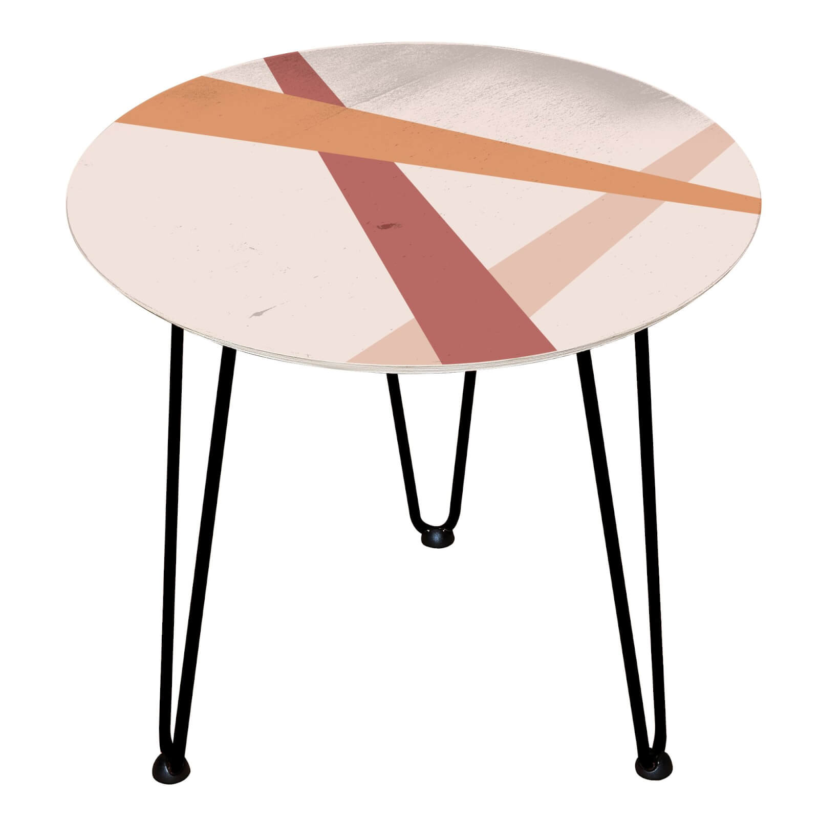 Decorsome - Blush Lines Wooden Side Table - Black