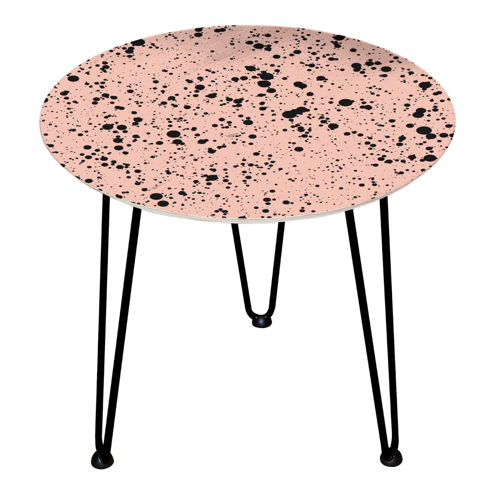 Decorsome - Speckles Wooden Side Table - Black