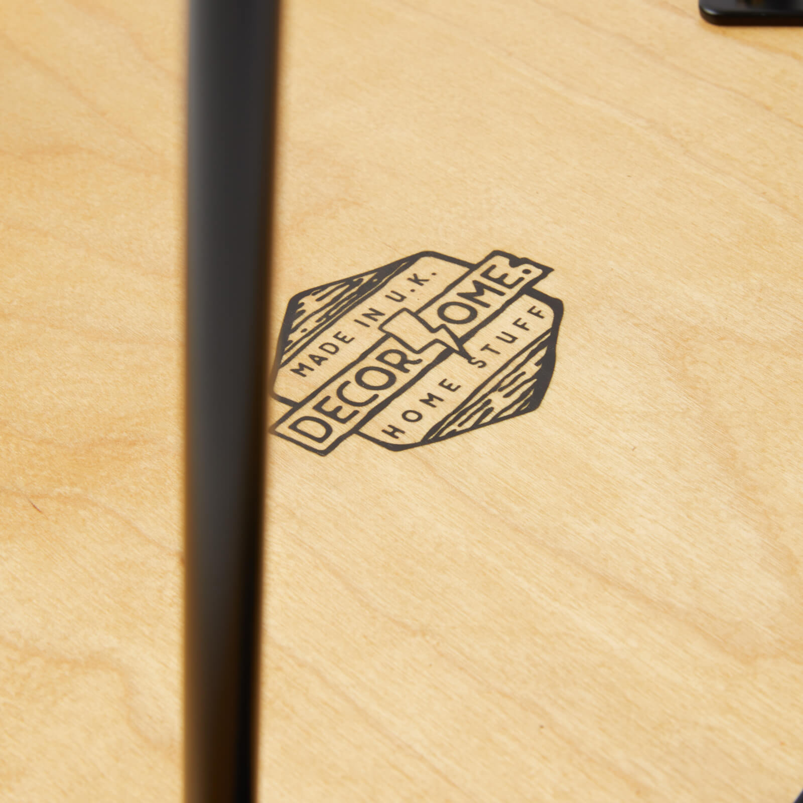 Decorsome - Colourful Wood Wooden Side Table - Black