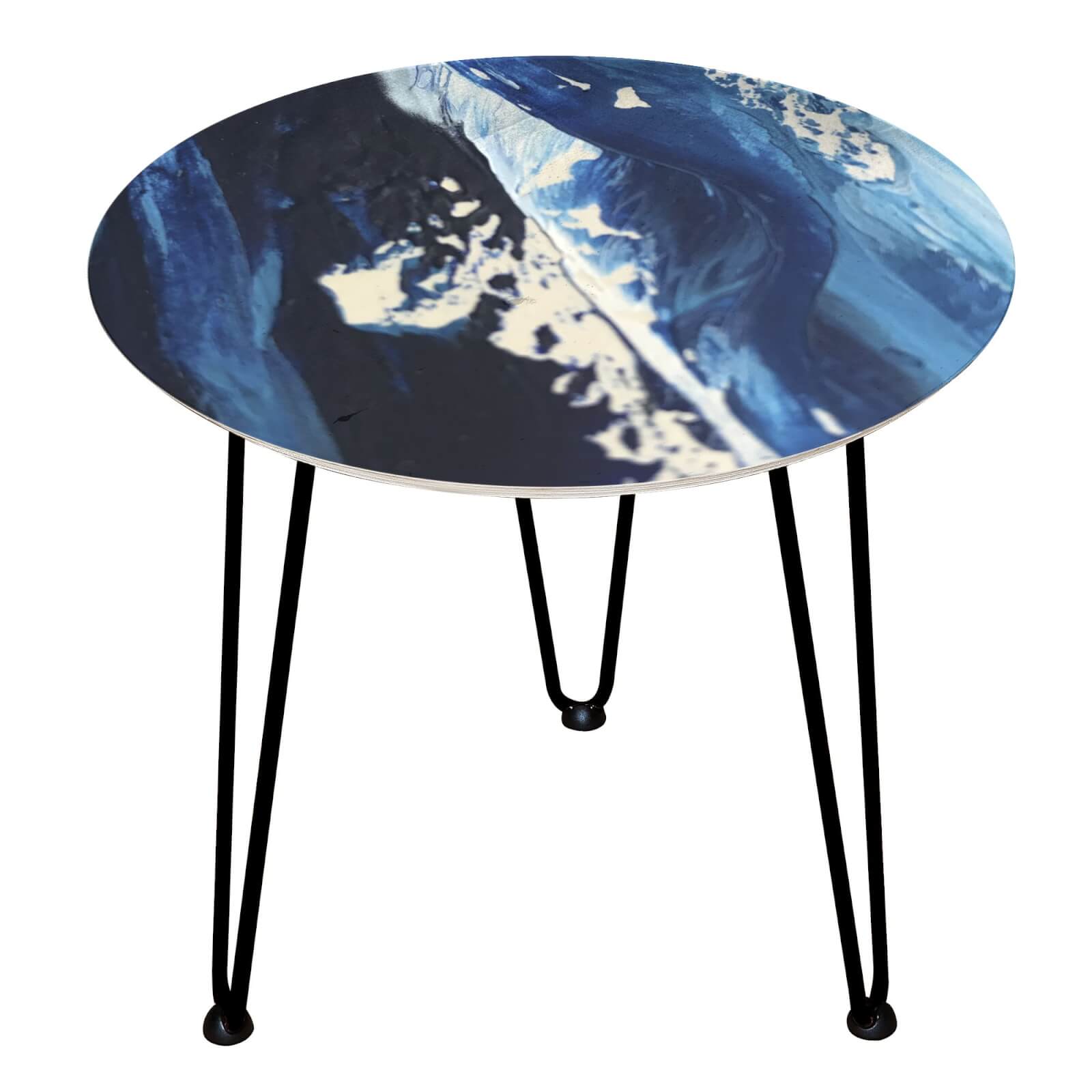 Decorsome - Paint Texture Wooden Side Table - Black