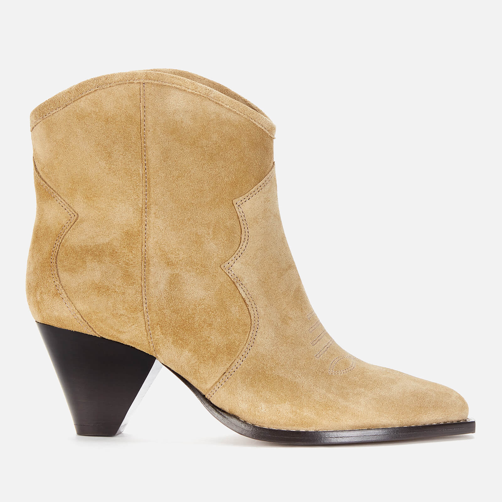 Isabel Marant Women's Darizo Suede Heeled Ankle Boots - Beige - UK 3