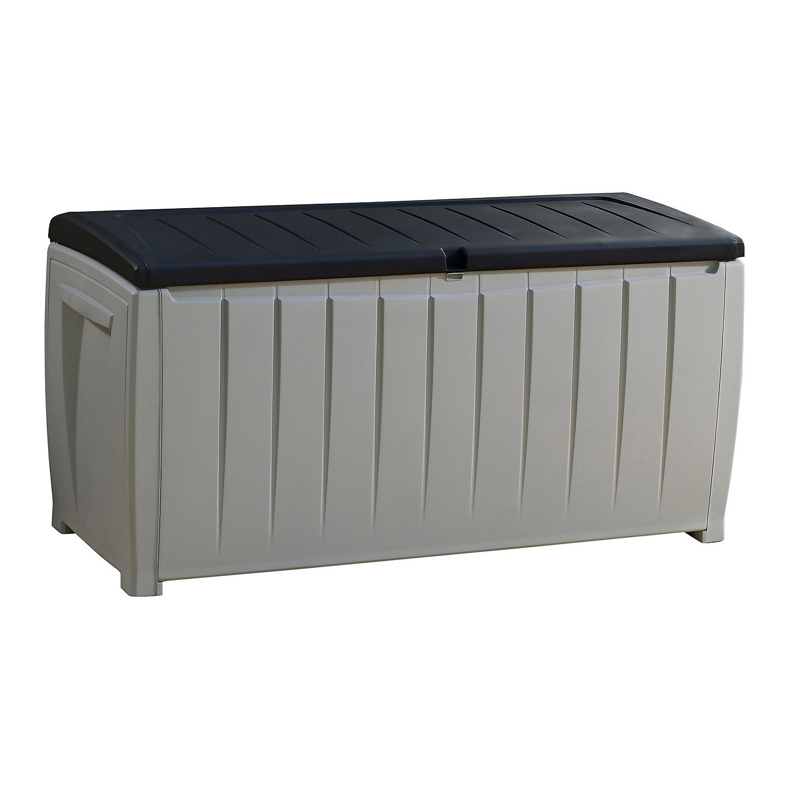 Keter Ace Outdoor Garden Storage Box 124 x 55 x 62.5 cm - Grey and Black