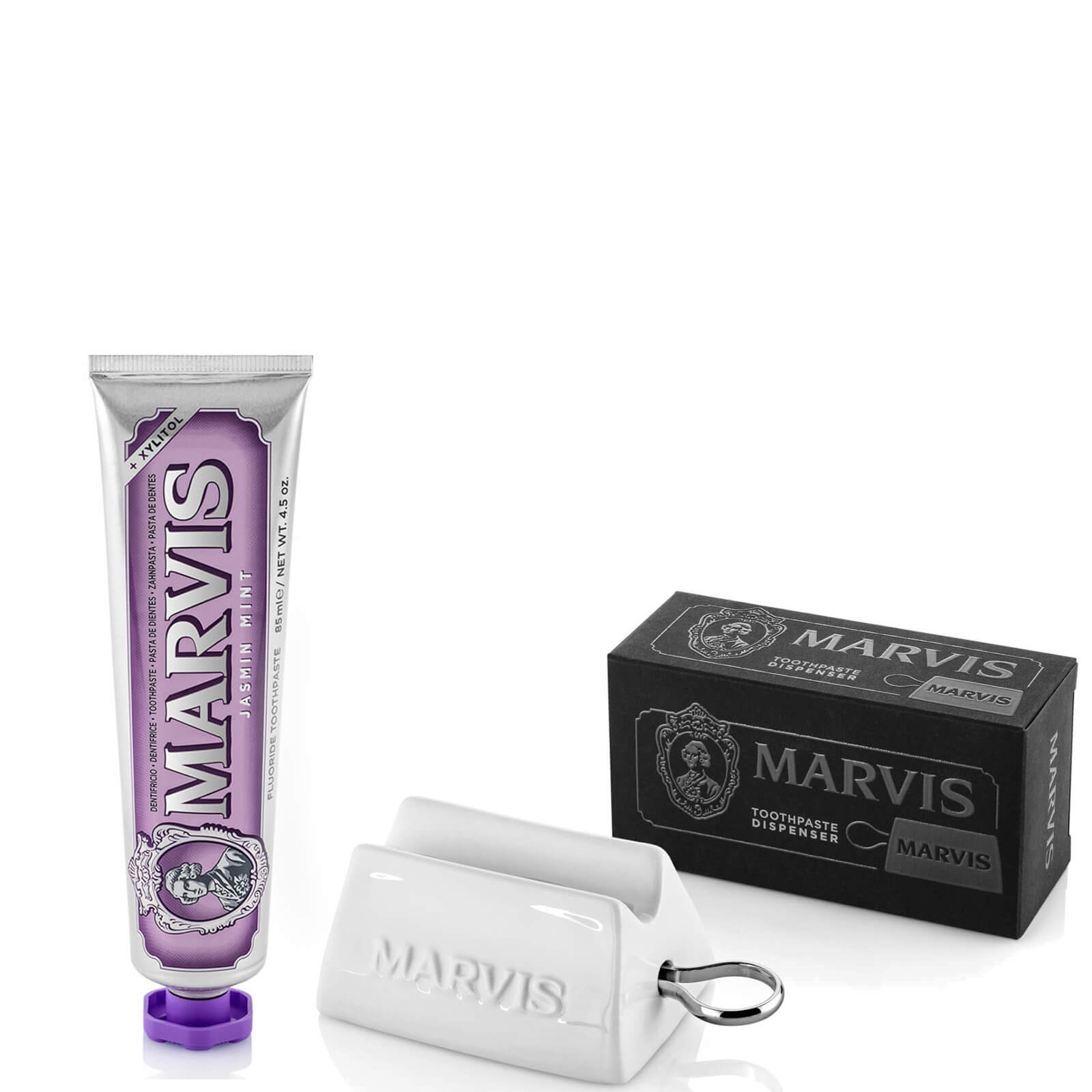 Marvis Jasmine Mint Toothpaste and Squeezer Bundle lookfantastic.com imagine