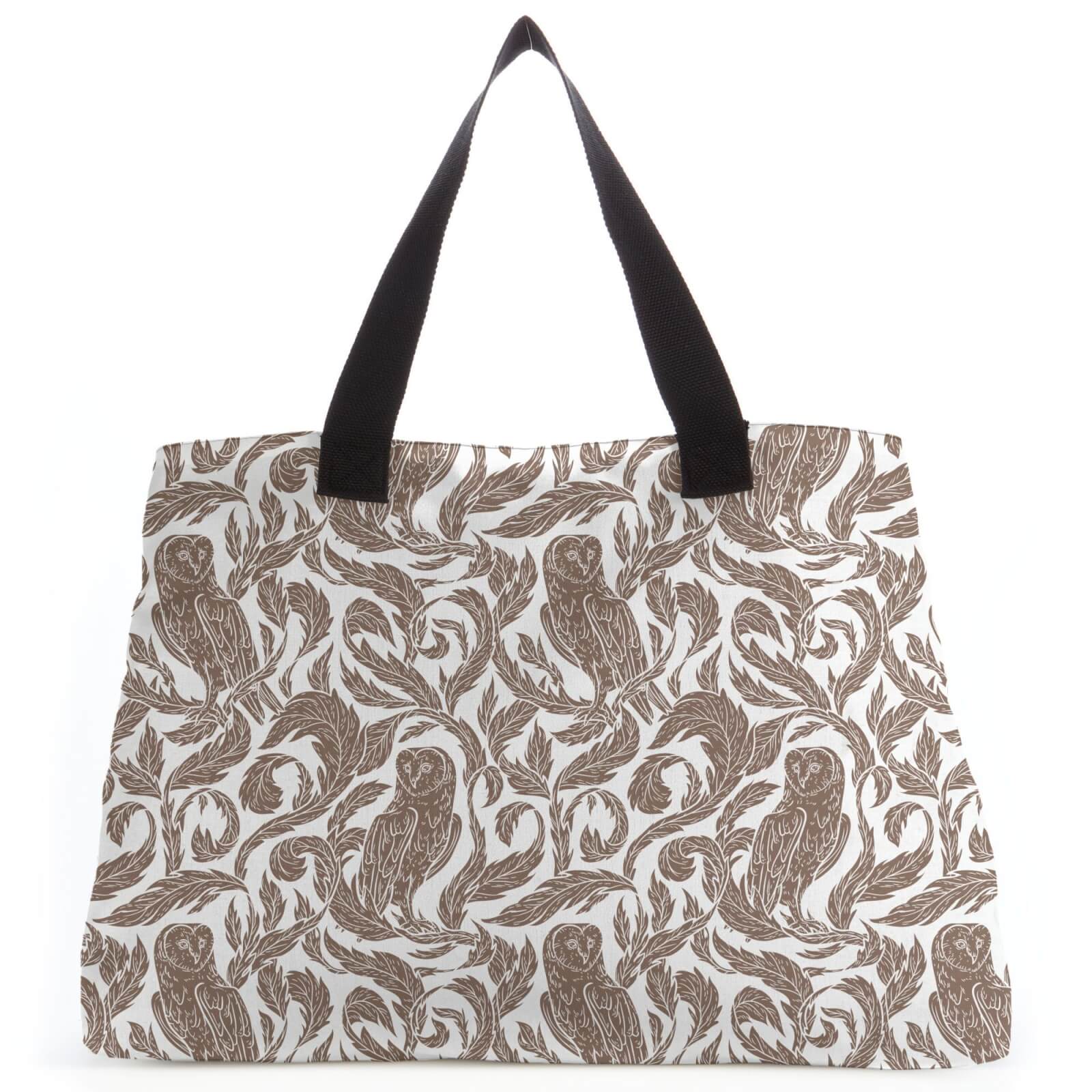 Owls Monochrome Barn Owl Ball Tote Bag