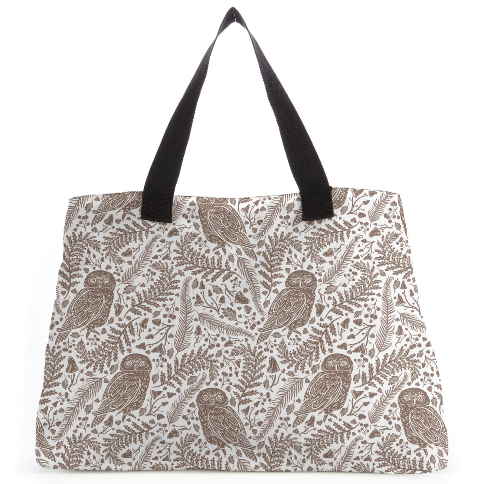 Owls Monochrome Boreal Owl Banquet Tote Bag