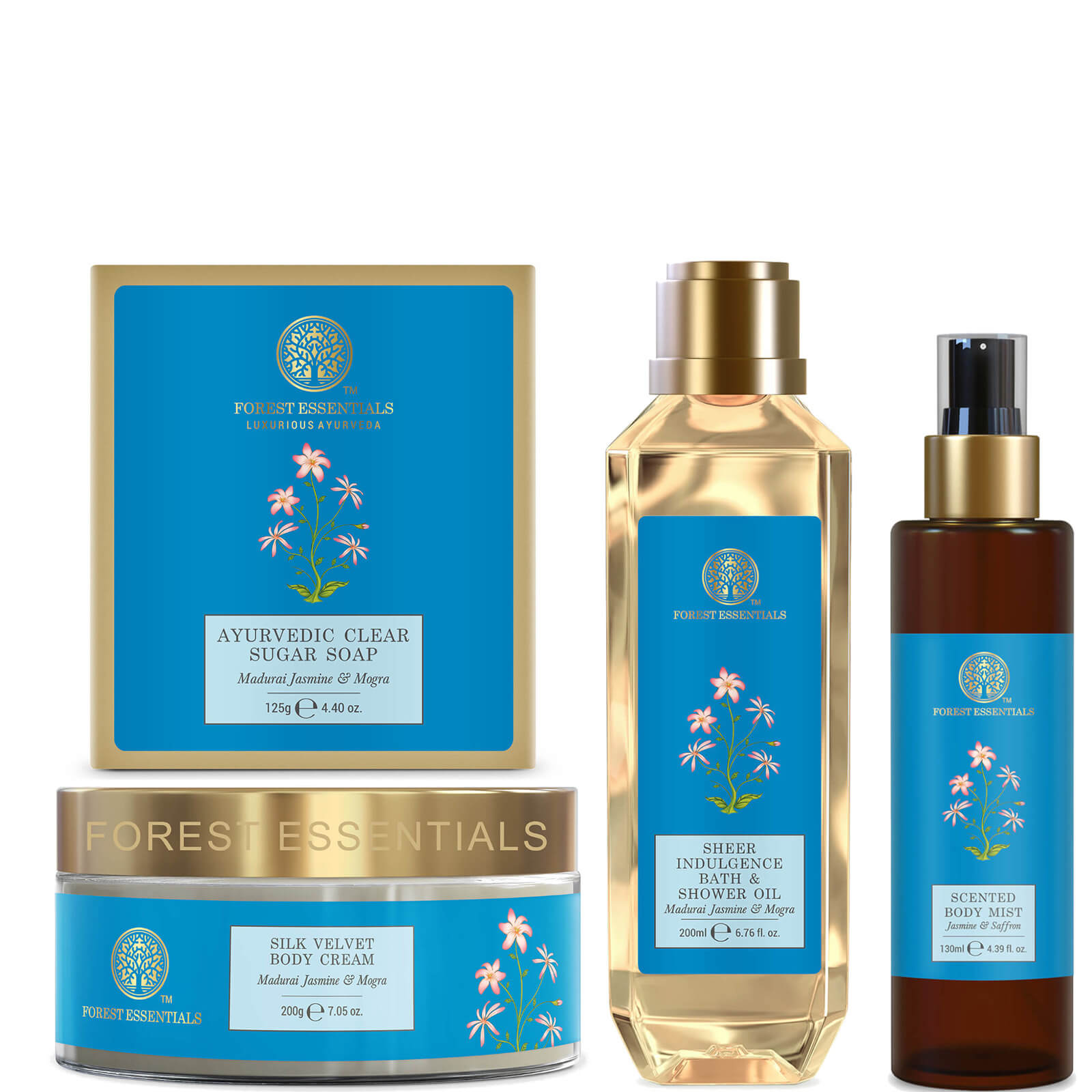 

Forest Essentials Madurai and Jasmine Cream Body Care Regime
