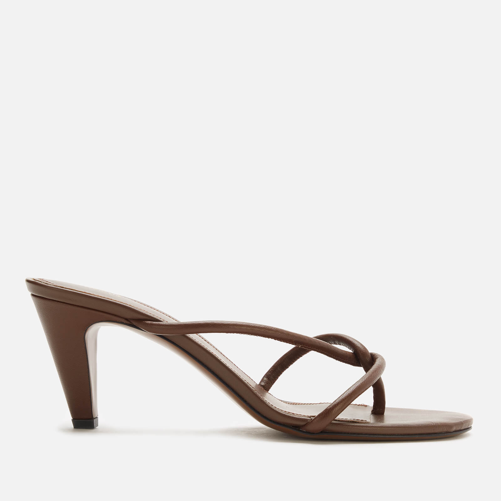 Neous Women's Sirius Leather Heeled Mules - Chocolate - UK 3