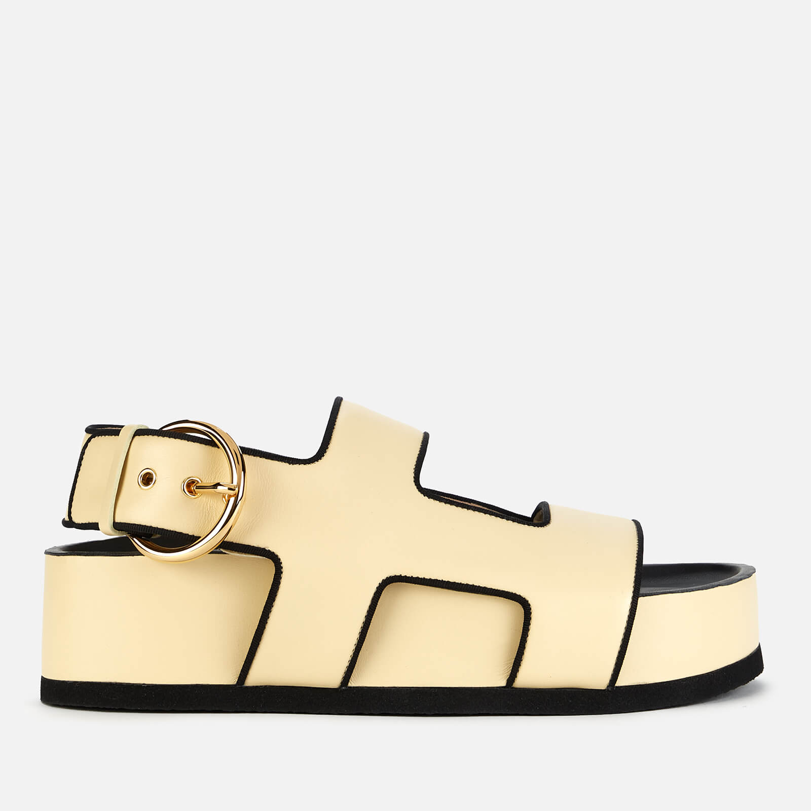 Neous Women's Cher Leather Flatform Sandals - Banana - UK 3