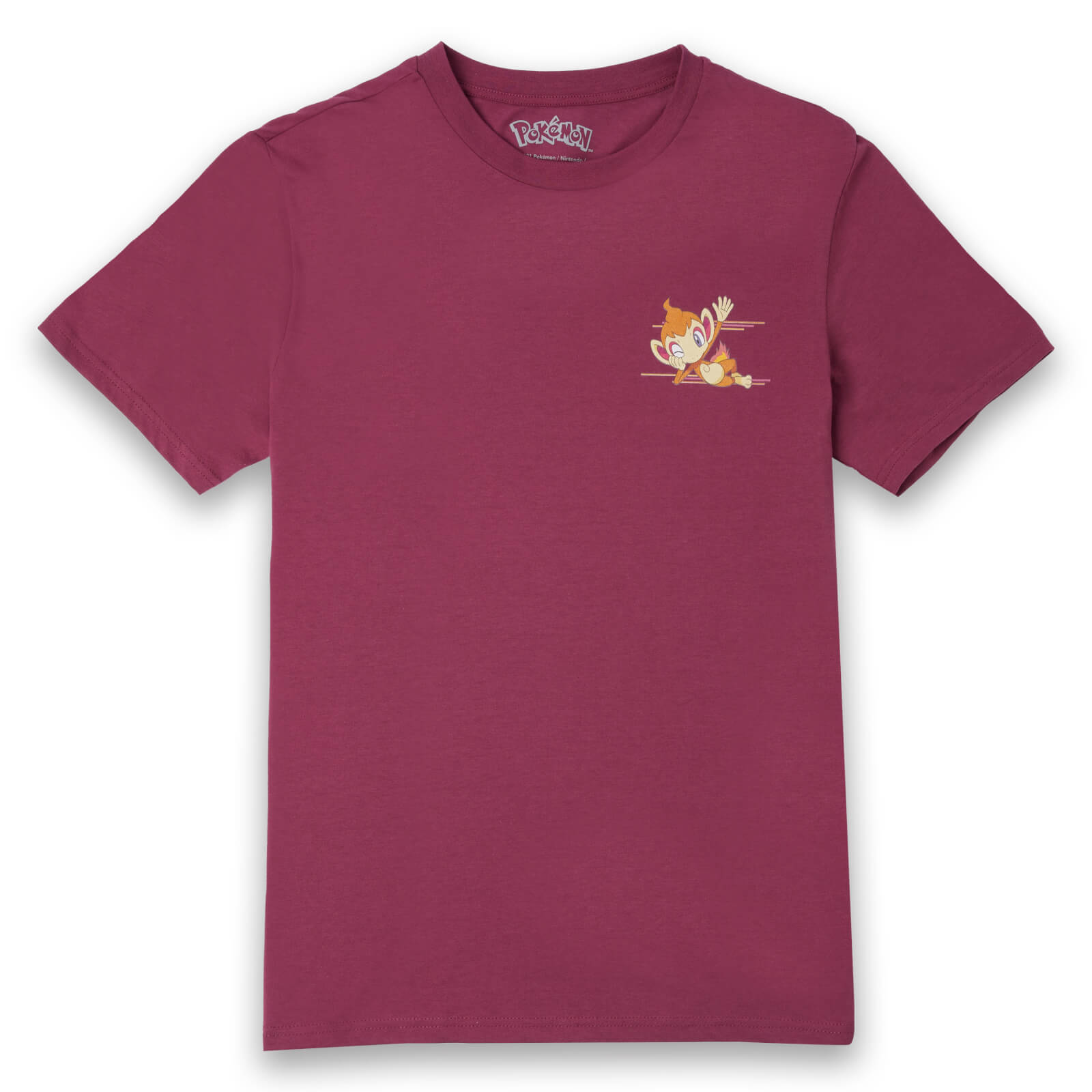 Pokémon Chimchar Unisex T-Shirt - Burgundy - XS - Burgundy