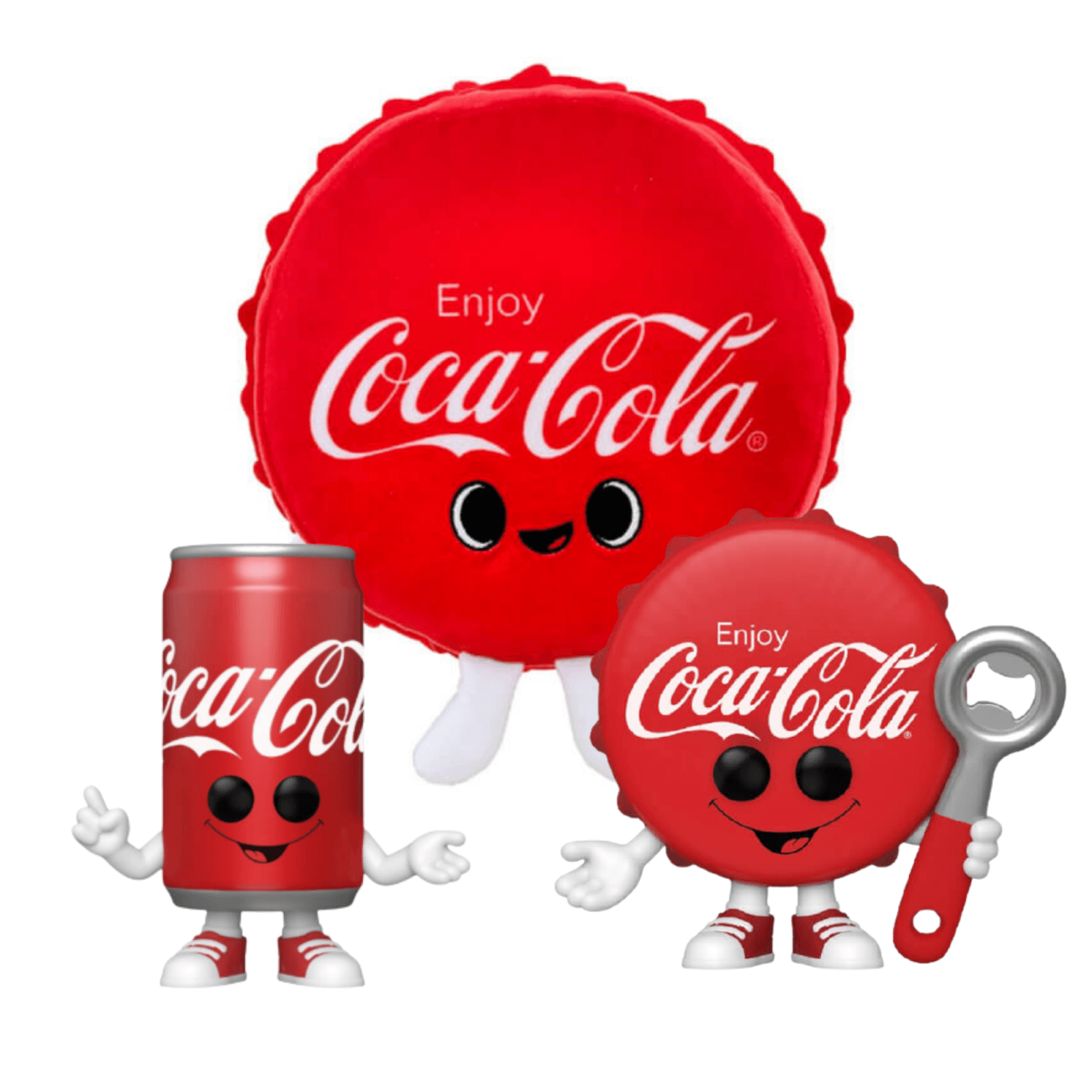 En Oferta Coca Cola Bottle Cap Plush &Amp; Coca Cola Bottle Cap &Amp; Can Funko Pop! Bundle
