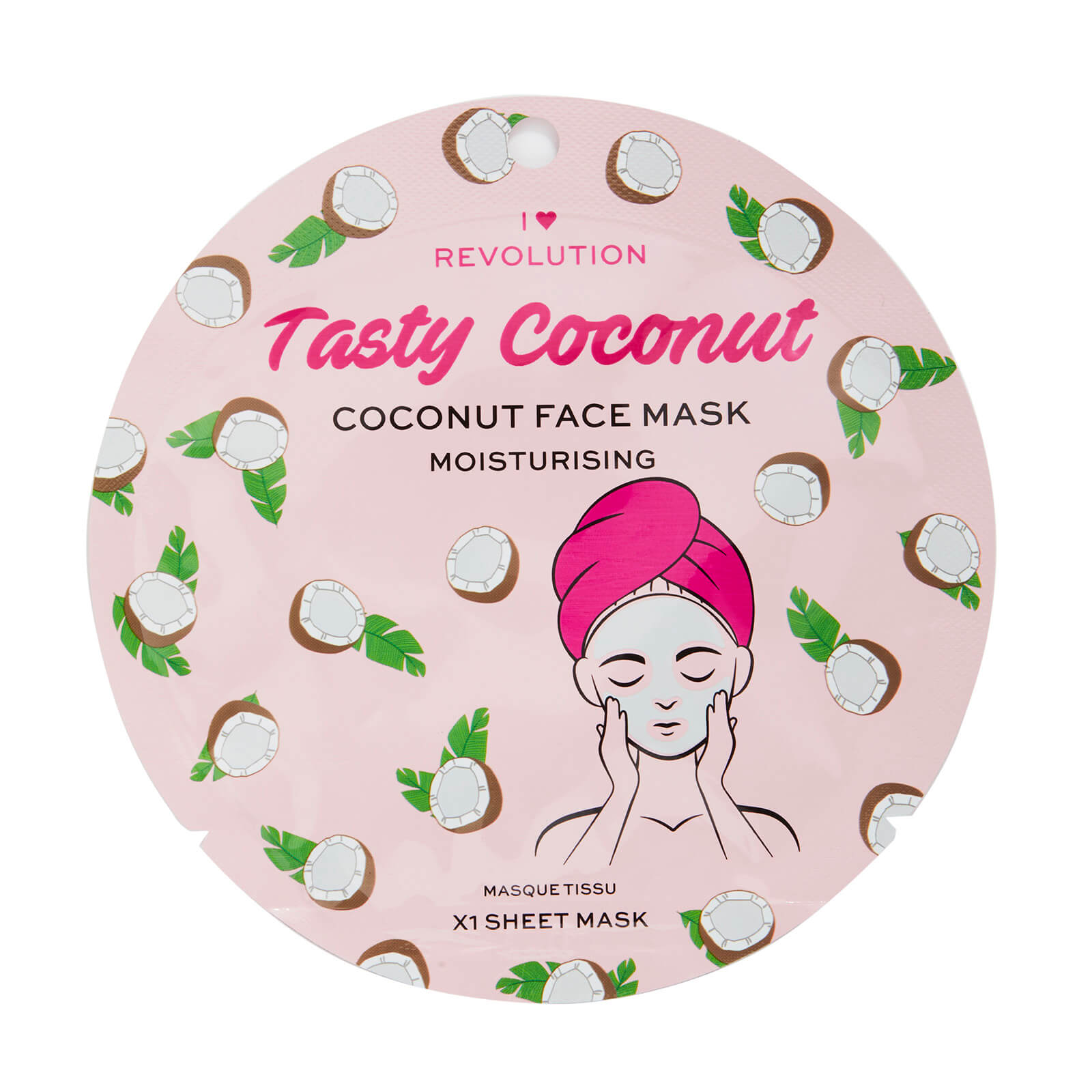 I Heart Revolution Coconut Moisturising Printed Sheet Mask 2g