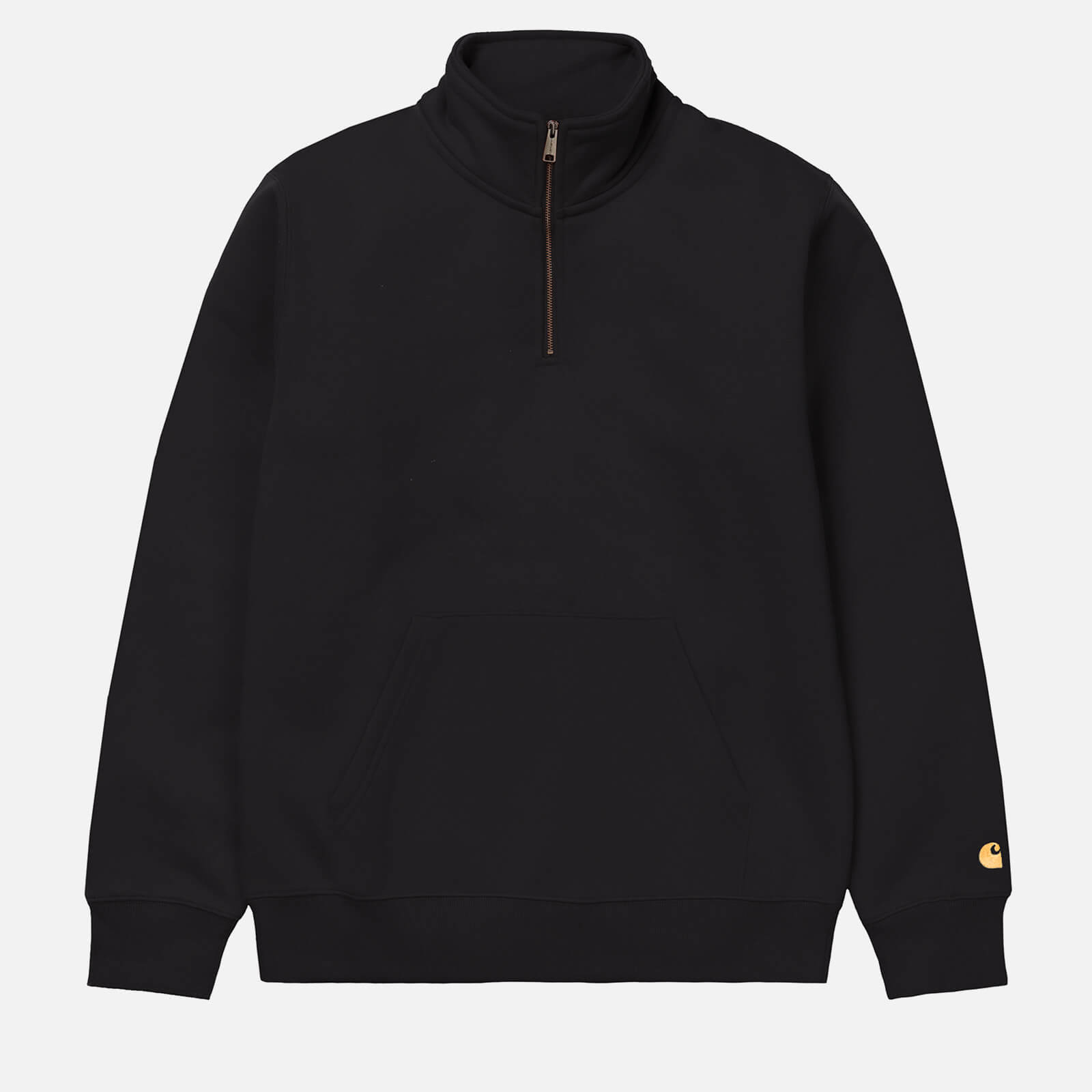 Carhartt WIP Men's Chase Neck Zip Sweatshirt - Black/Gold - S