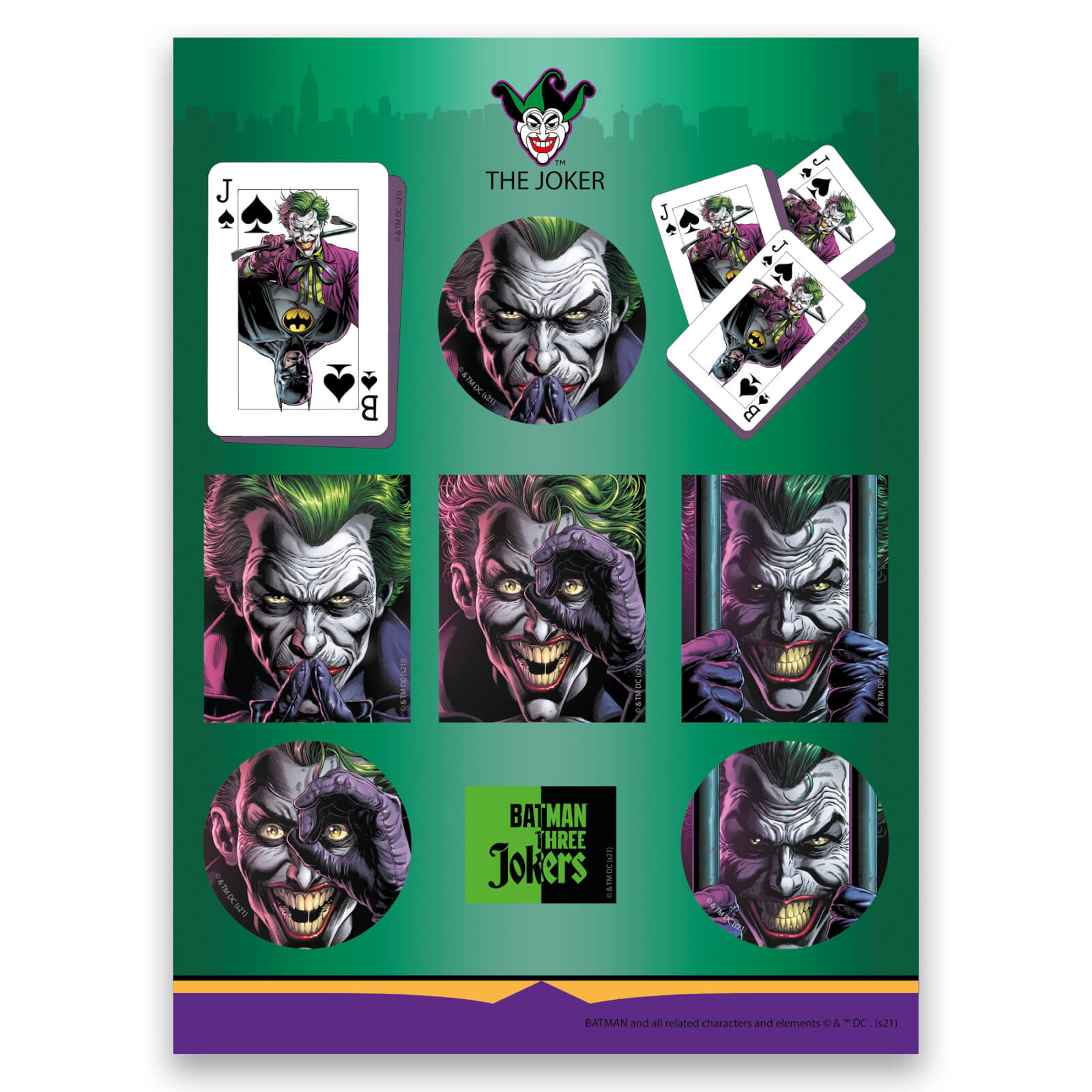 

DC The Three Jokers Sticker Pack