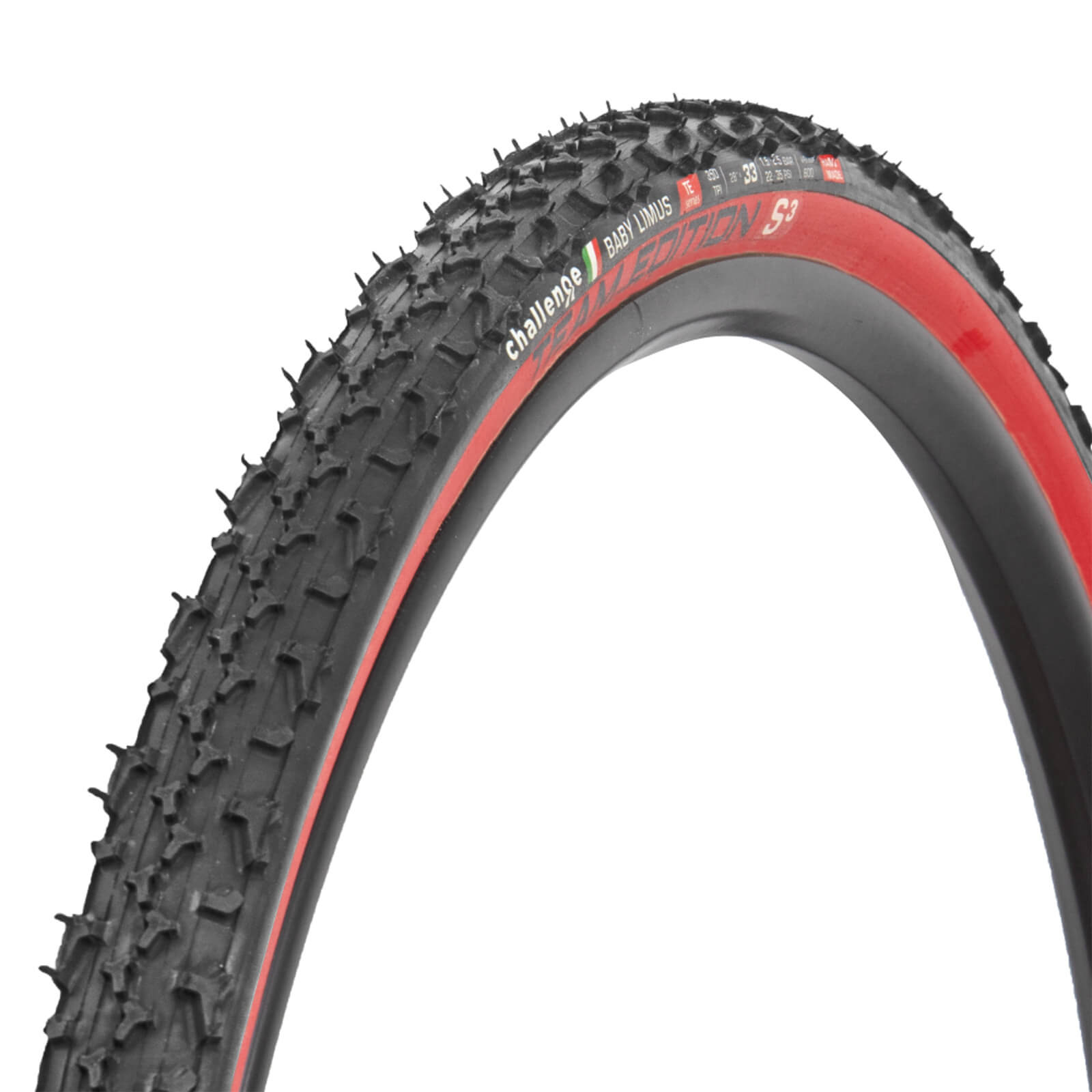 Challenge Baby Limus-TE Special Edition Handmade Tubular CX Tyre - 700x33c - Red