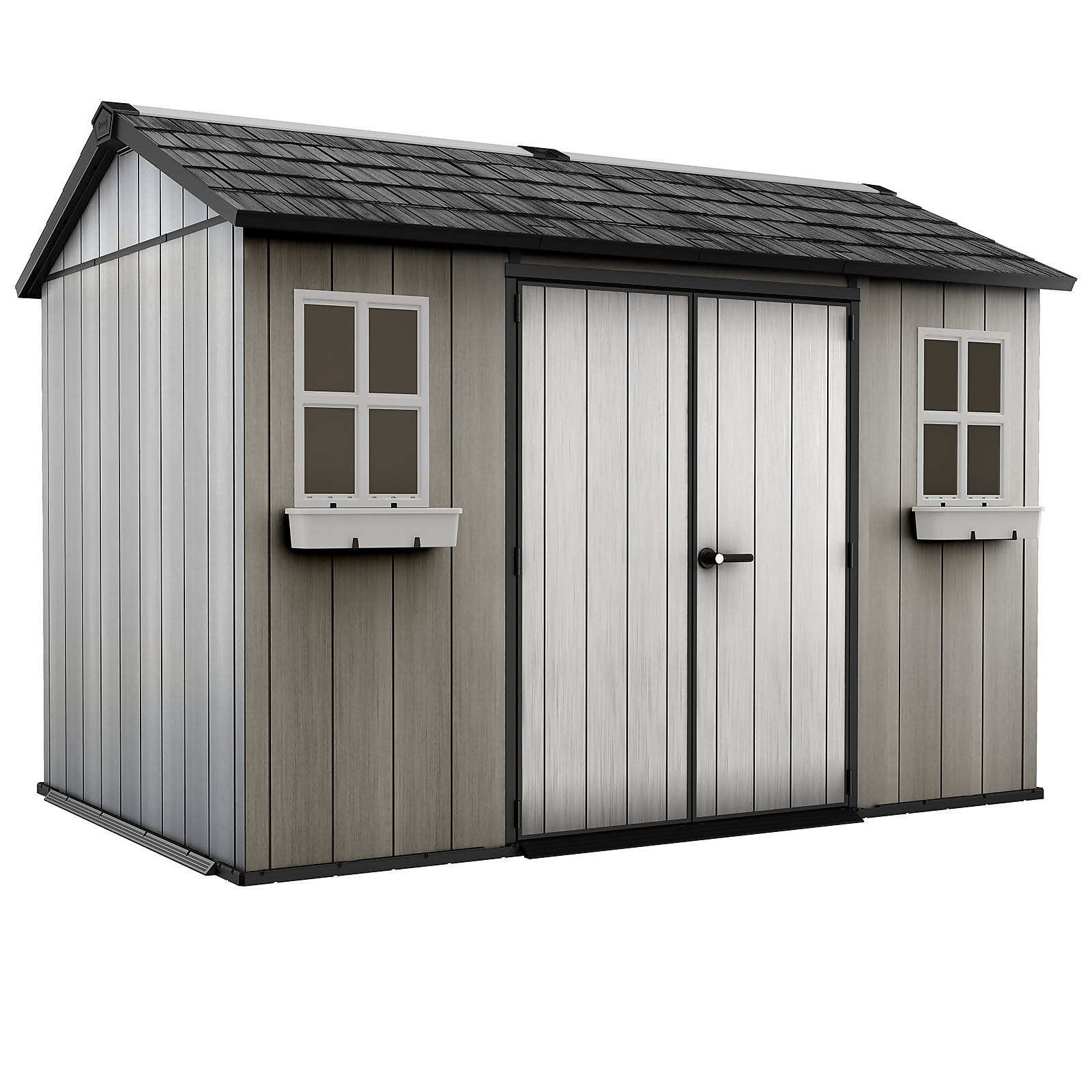 Photo of Keter Myshed 1175 Outdoor Garden Apex Shed With Panters 350 X 229 X 254cm