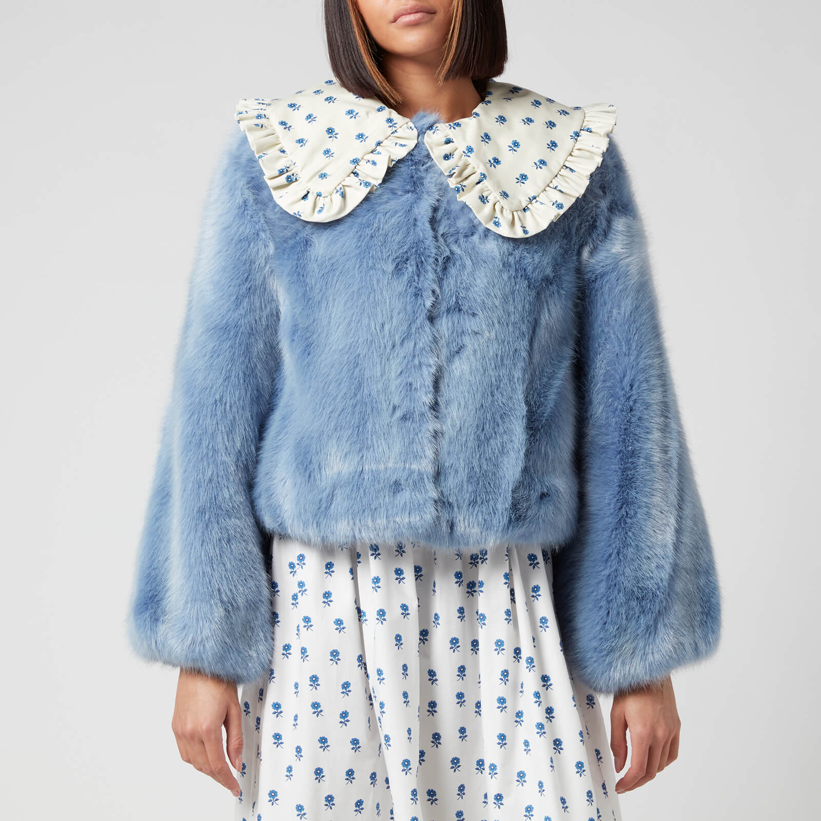 Shrimps Women's Lara Short Jacket - Forever Blue/Off-White - UK 6