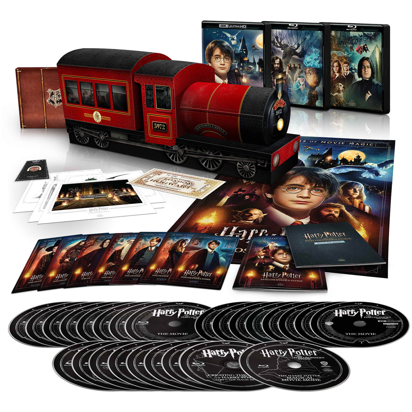 Harry Potter The Complete Collection: 4K Ultra HD 20th Anniversary Collector's Hogwarts Express Edition (Includes Blu-ra