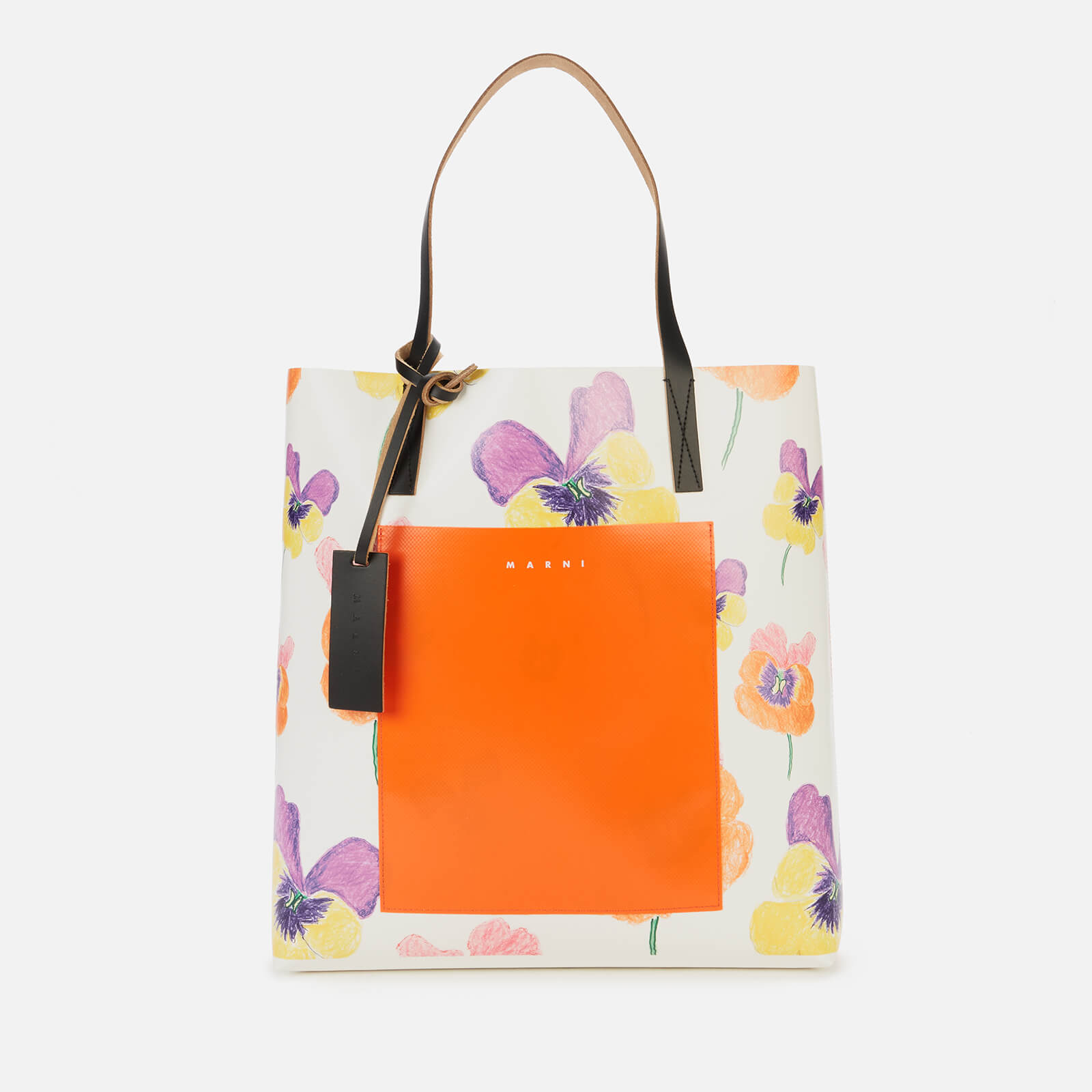 Marni Women's Shopping w/Pocket - Carrot/Carrot/Black
