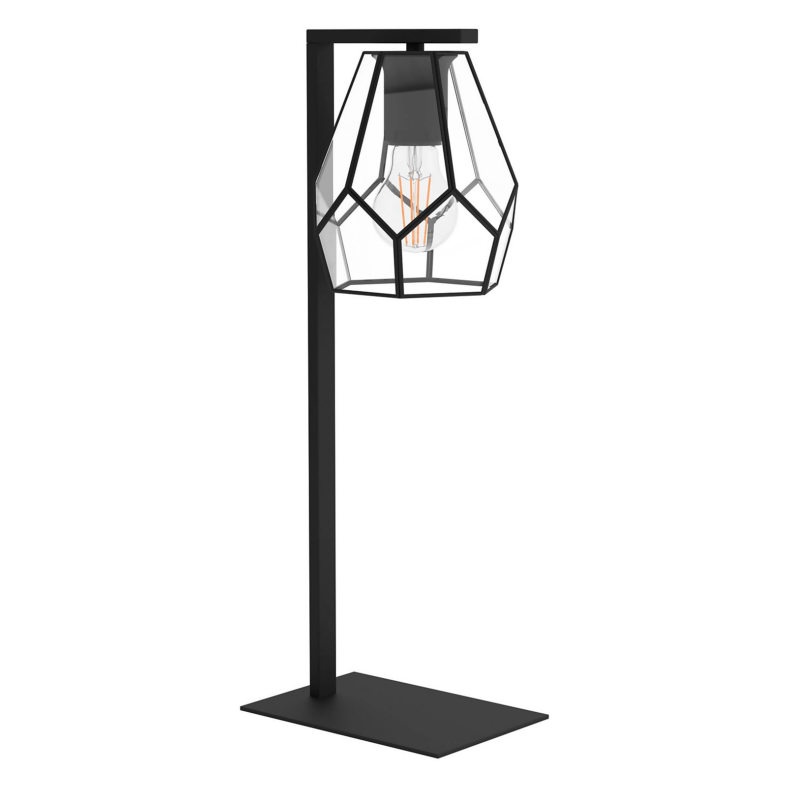EGLO Mardyke Glass Steel Table Lamp