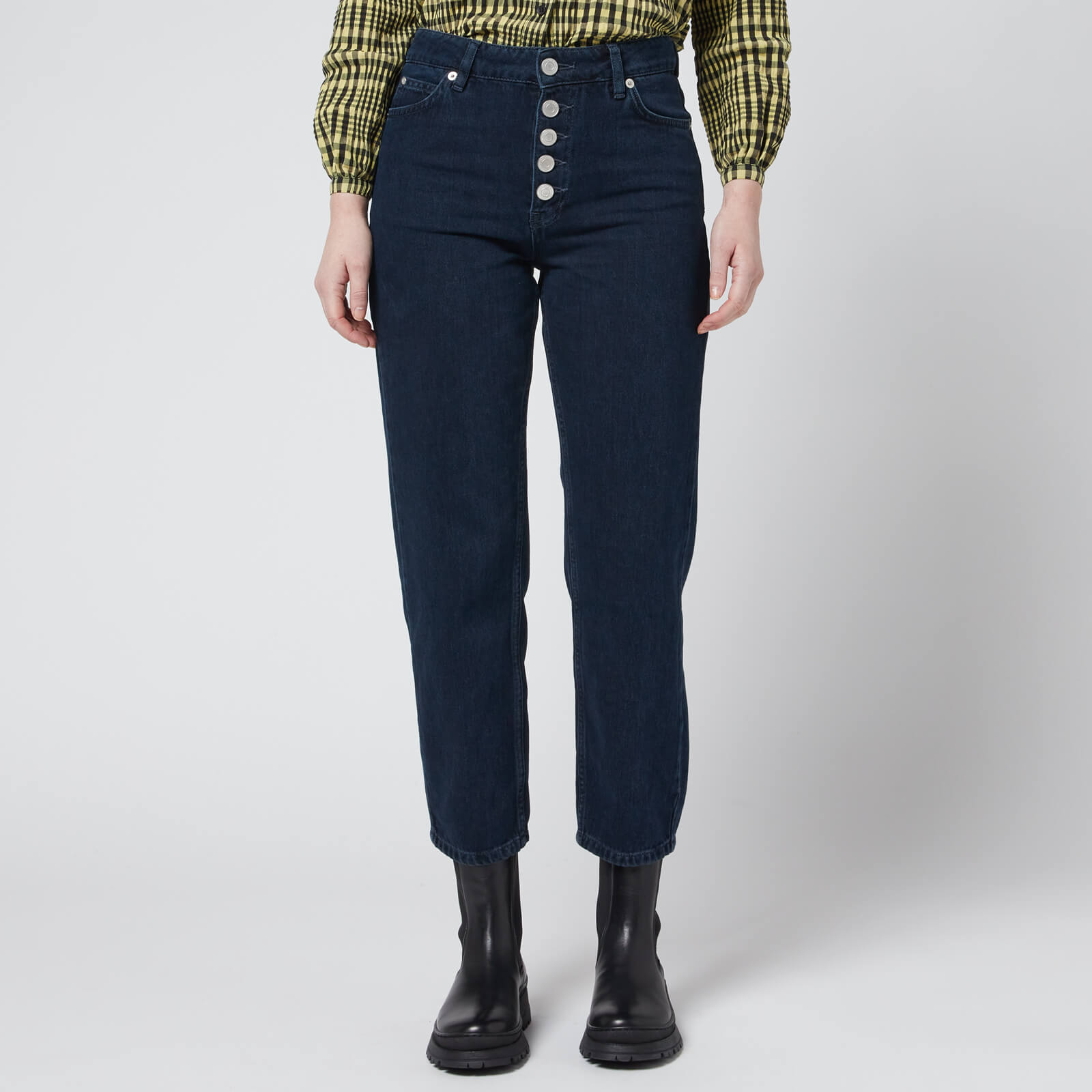 Whistles Women's Hollie Button Front Jeans - Dark Denim - UK 27