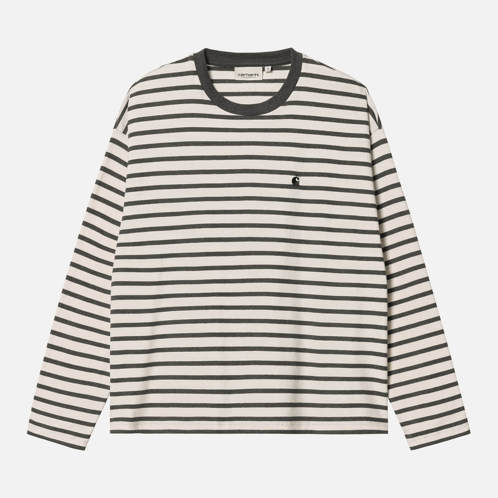 Carhartt WIP Women's Long Sleeve Robie T-Shirt - Robie Stripe/Stormcloud Heather - XS