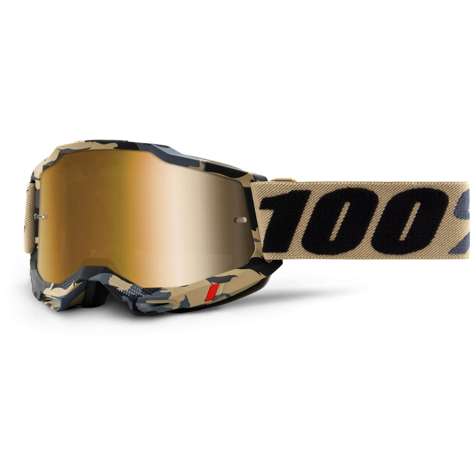 Image of 100% Accuri 2 MTB Goggles 2021 - Mirror Lens - Tarmac / True Gold Mirror Lens