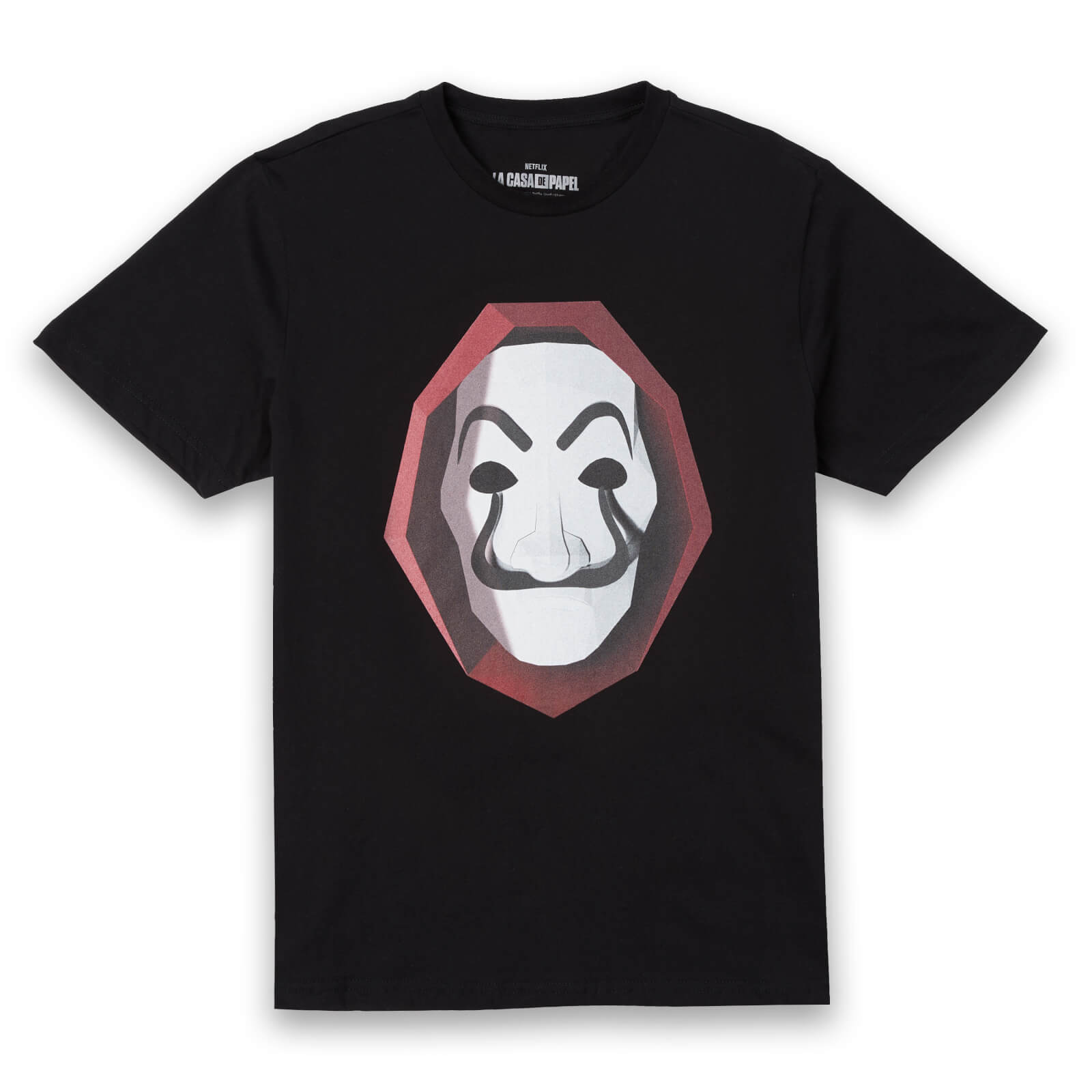 Money Heist 3-D Dali Mask Unisex T-Shirt - Black - XS - Black