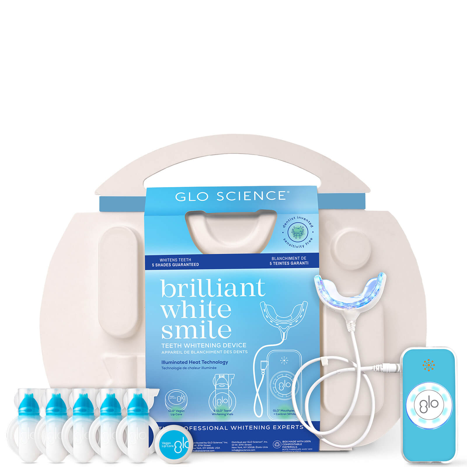 GLO Science GLO Brilliant White Smile - At Home Teeth Whitening Device (Various Colours) - Blue