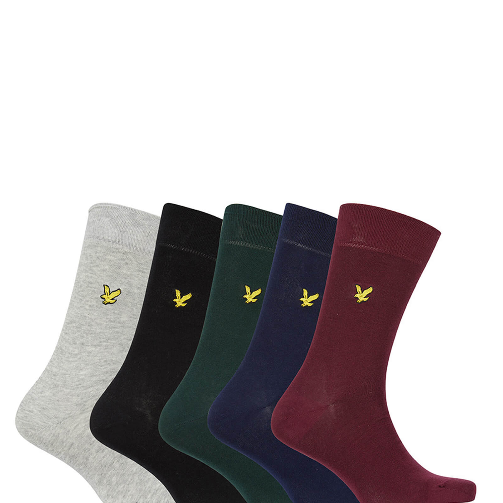 

Socks 5 Pack - Black/Pine Grove/Peacoat/Grey Marl/Wine Tasting - One Size