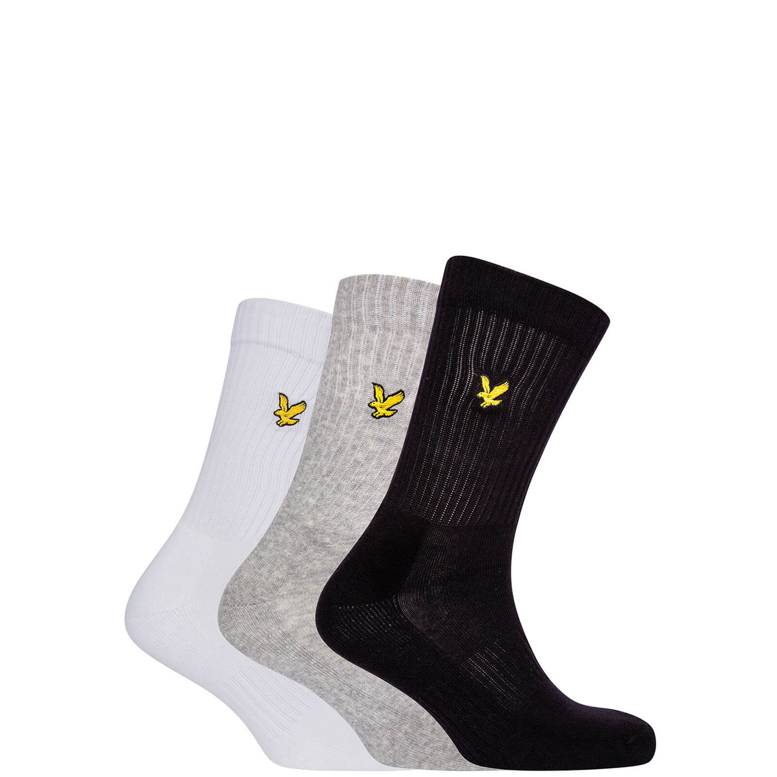 

Sports Socks 3 Pack - Bright White/Black/Grey Marl - One Size
