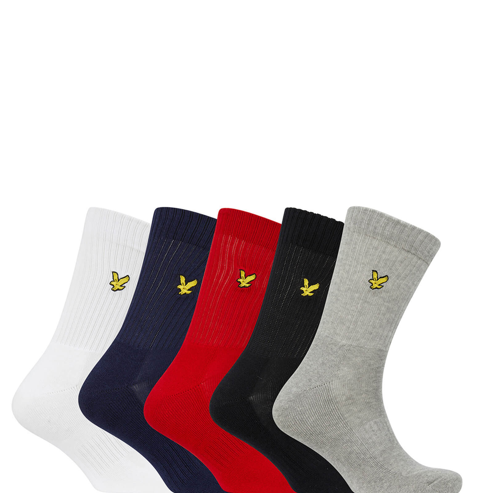 

Sports Socks 5 Pack - Peacoat/Barbados Cherry/Grey Marl/Bright White/Black - One Size