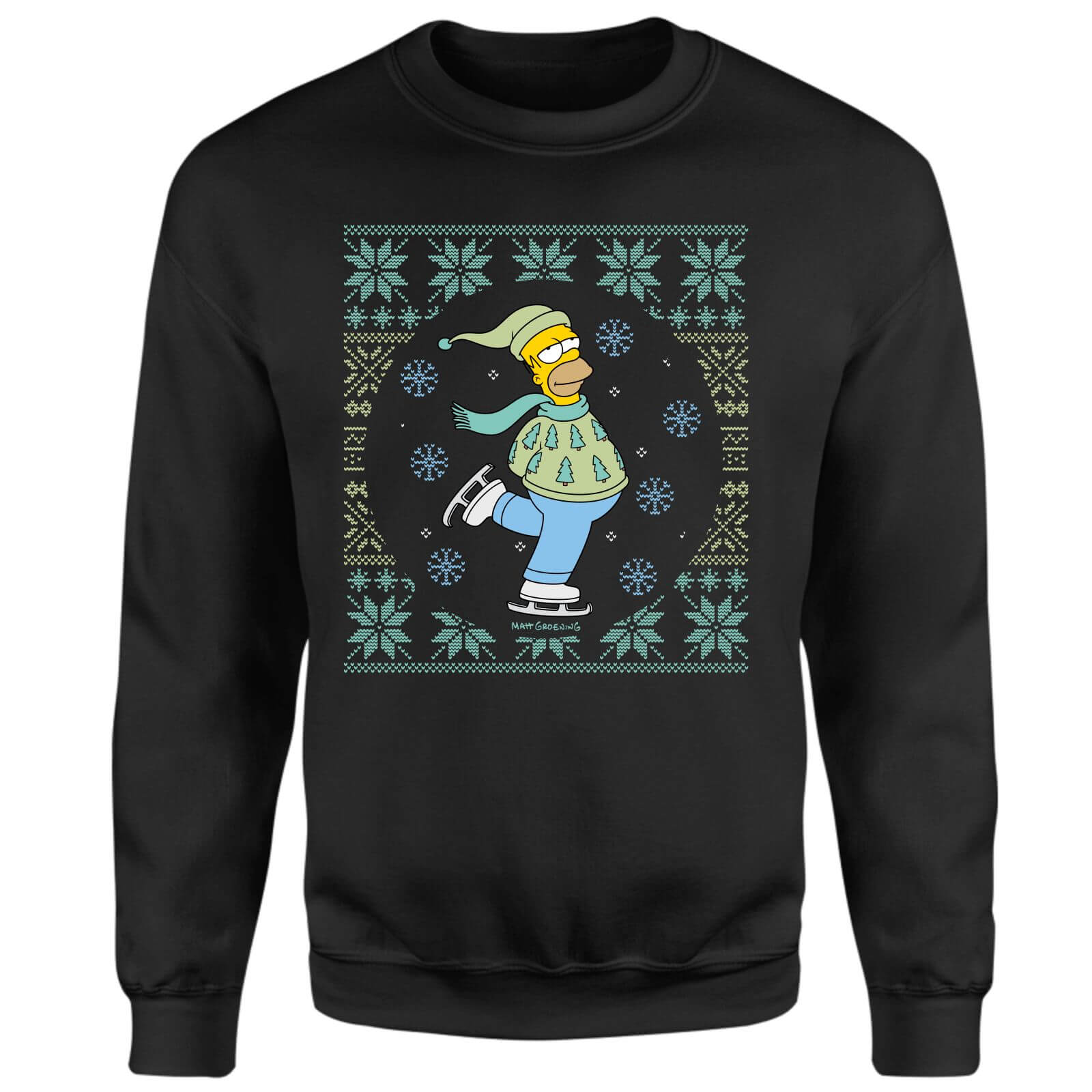 

The Simpsons Dashing Through The Snow Sweatshirt - Black - L - Noir