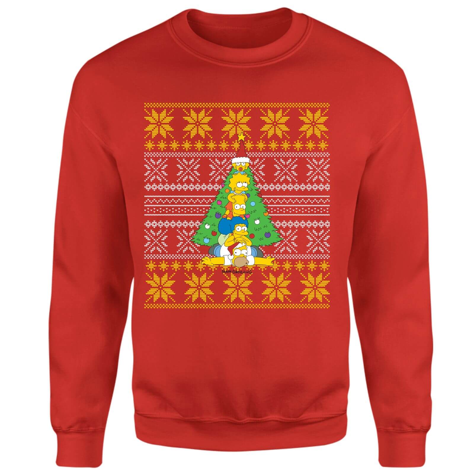 

The Simpsons Family Christmas Sweatshirt - Red - M - Rouge