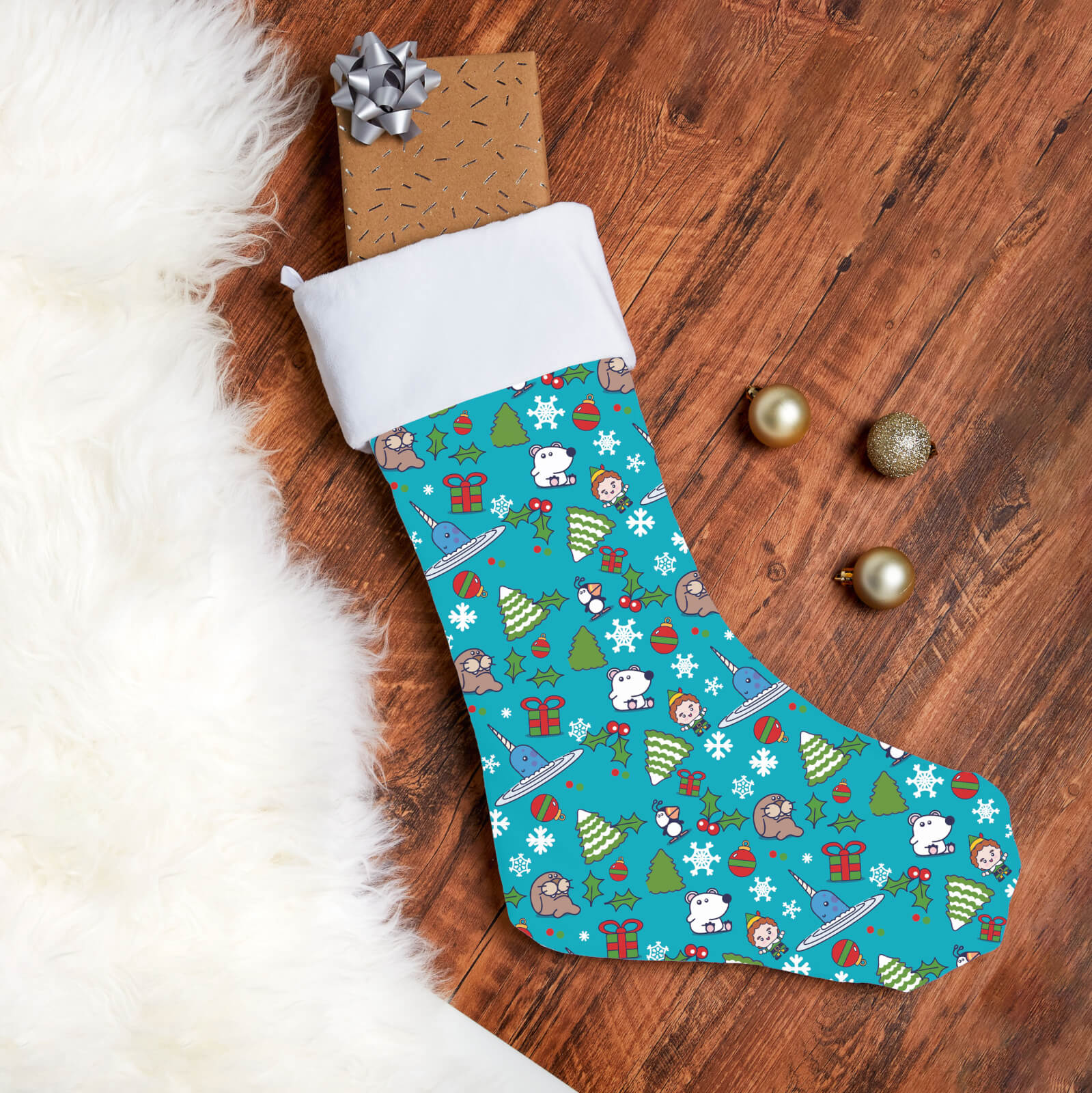 Elf North Pole Christmas Stocking