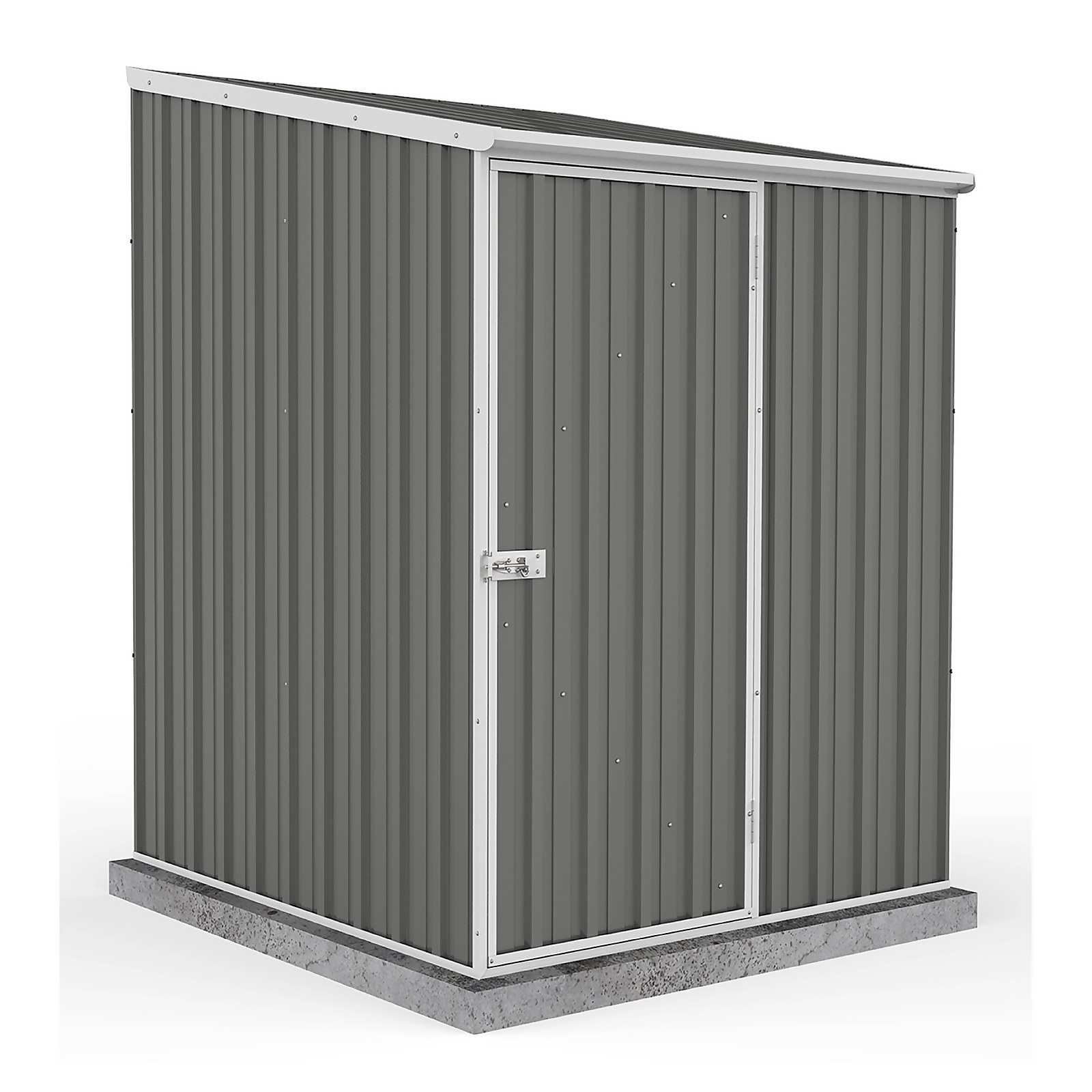 Absco 5 x 5ft Space Saver Metal Pent Shed - Grey