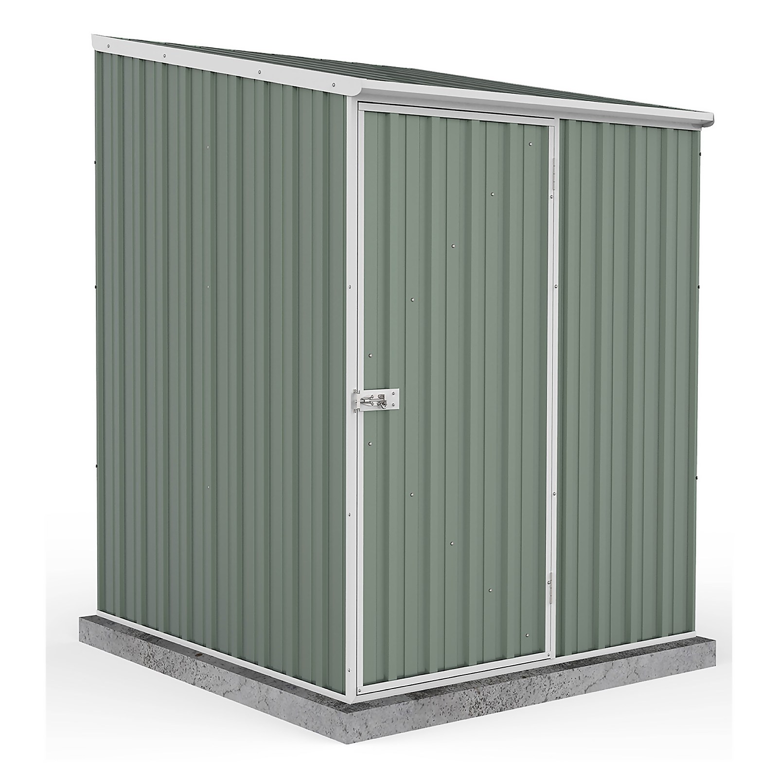 Absco 5 x 5ft Space Saver Metal Pent Shed - Green