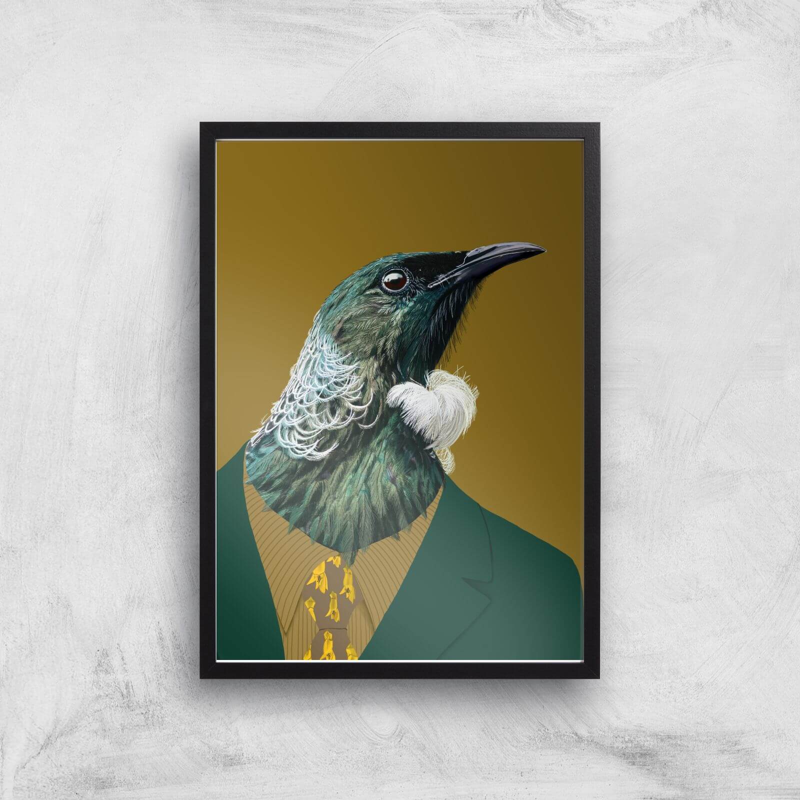 Tui In Suit Giclee Art Print - A2 - Black Frame