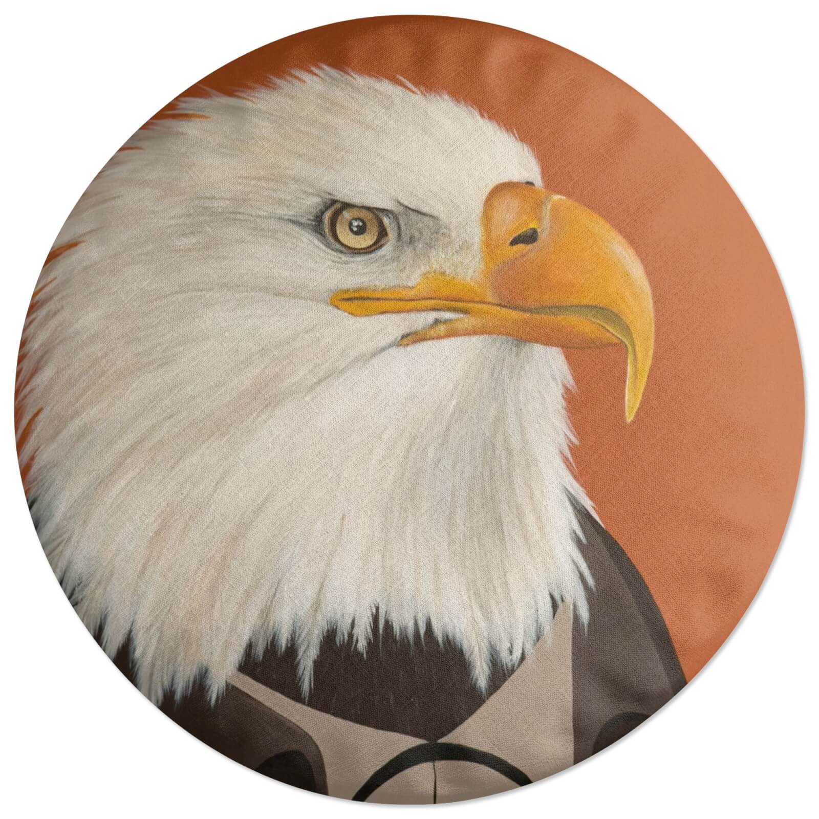 Well Dressed Eagle Round Cushion