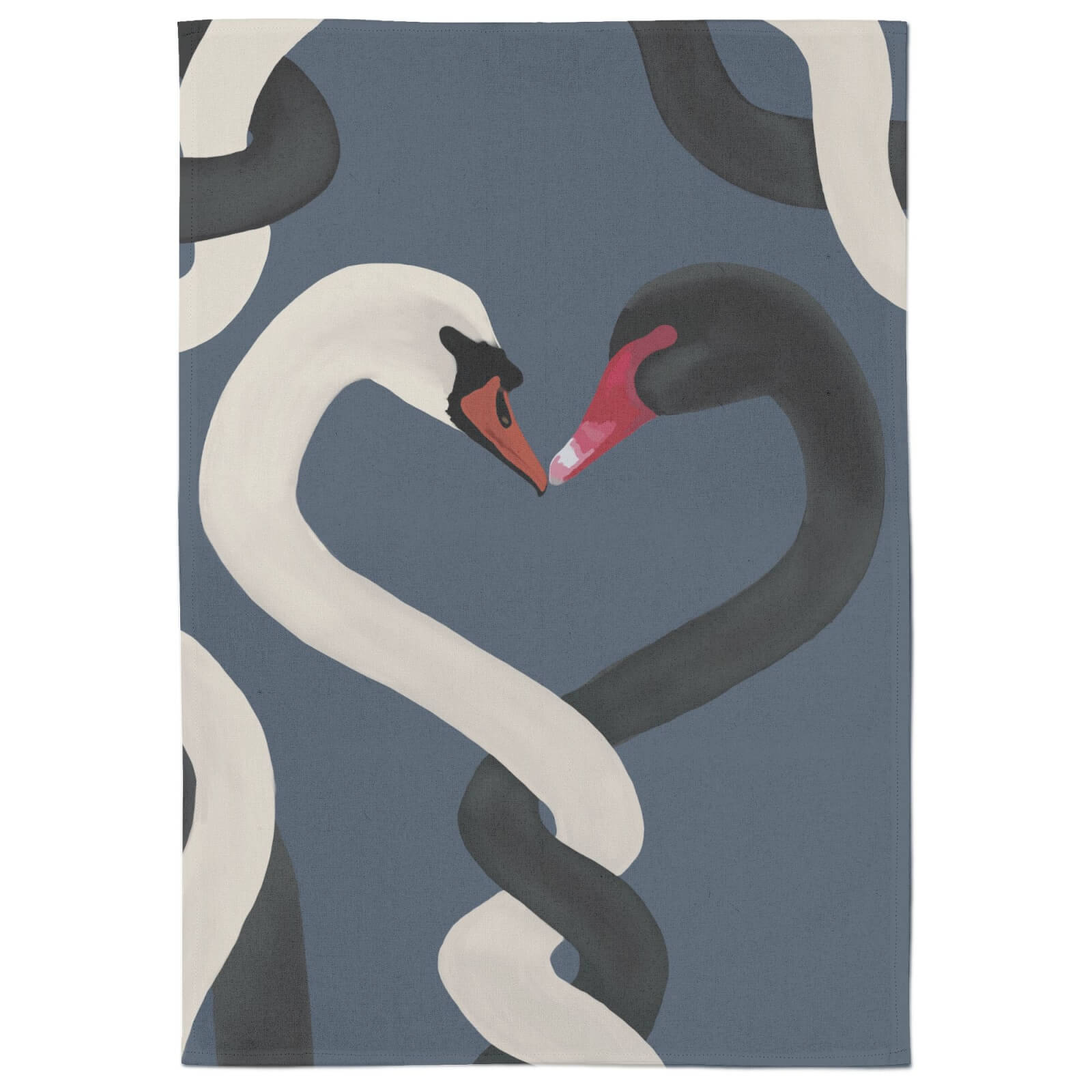 Black & White Swan Tea Towel