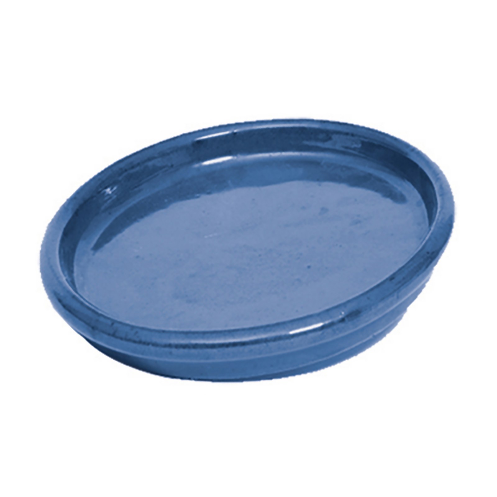 Photo of Glazed Chiswick Blue Pot Saucer - 28cm