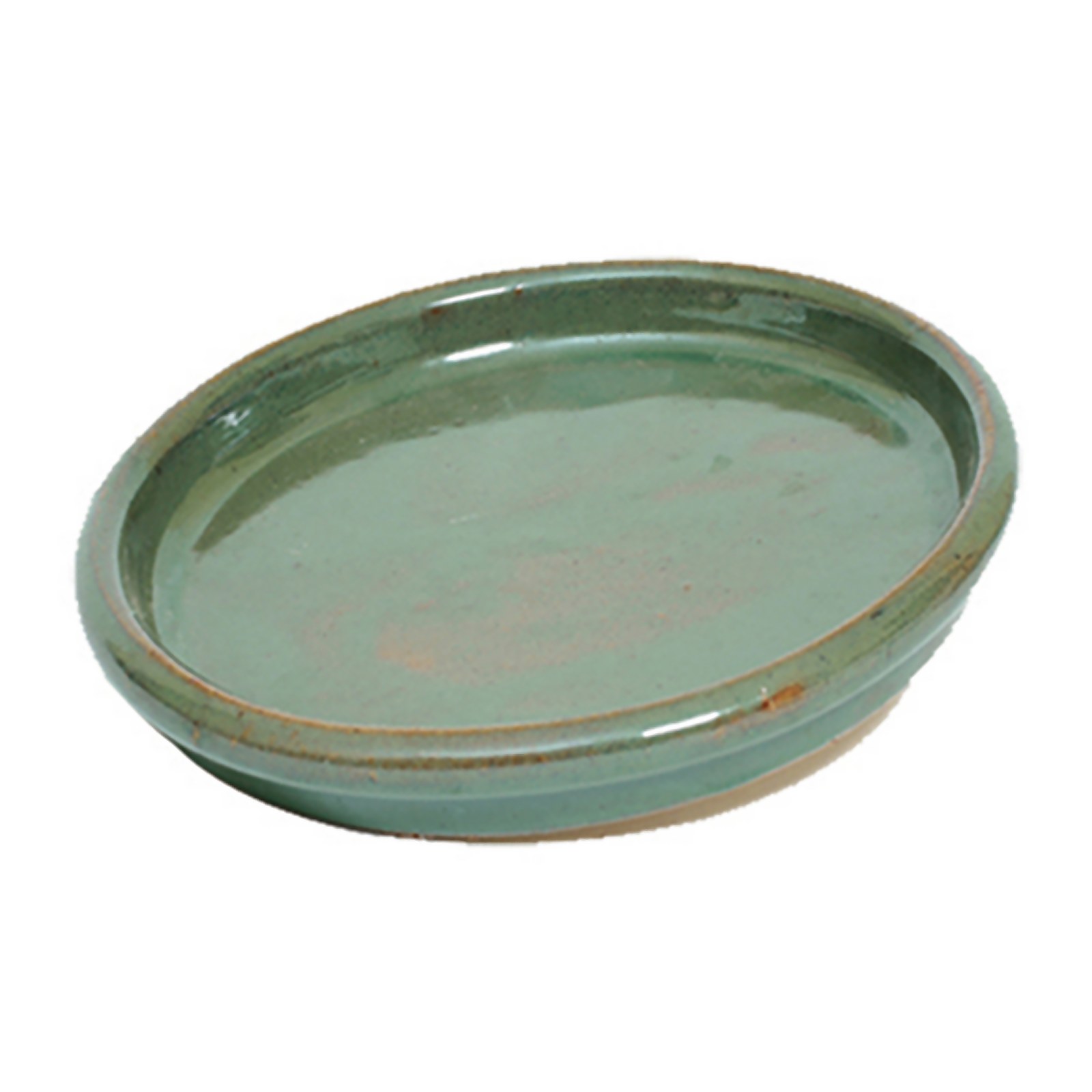 Photo of Glazed Chiswick Green Pot Saucer - 28cm