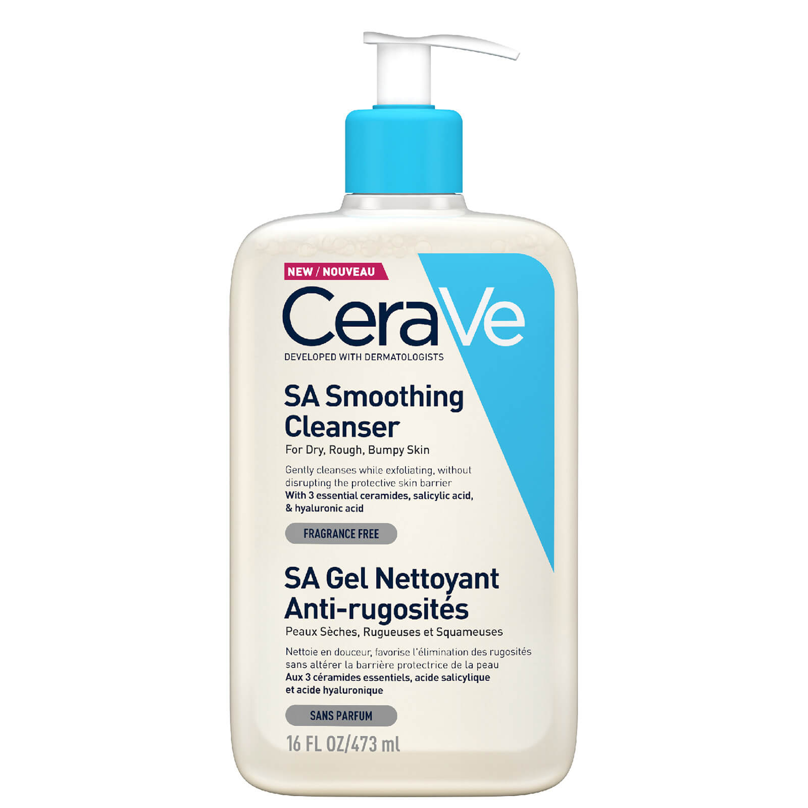 Image of CeraVe SA Smoothing Detergente con Salicylic Acid per Pelle Secca, Ruvida e Irregolare 473ml