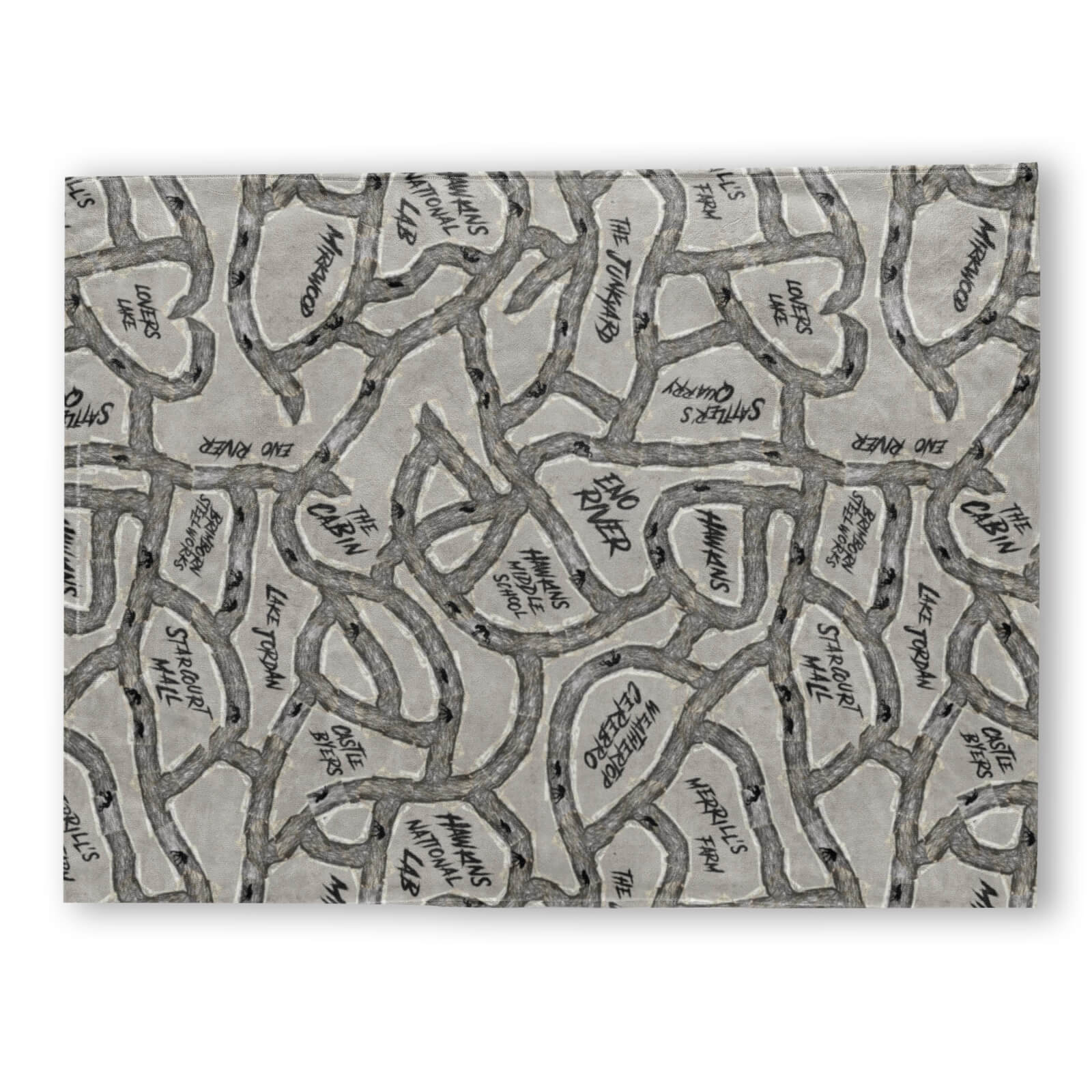 

Stranger Things Hawkins Tunnel Map Coperta di pile - L