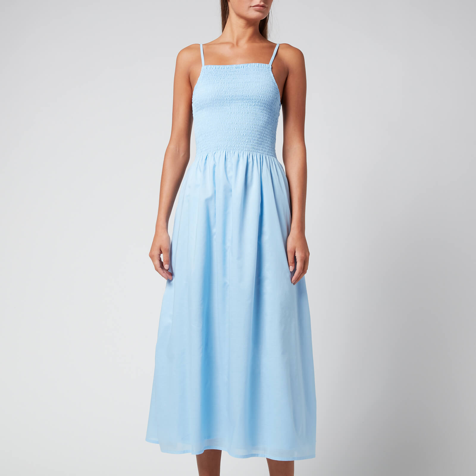 Faithfull The Brand Women's Nolie Midi Dress - Plain Cornflower - Blue - XS