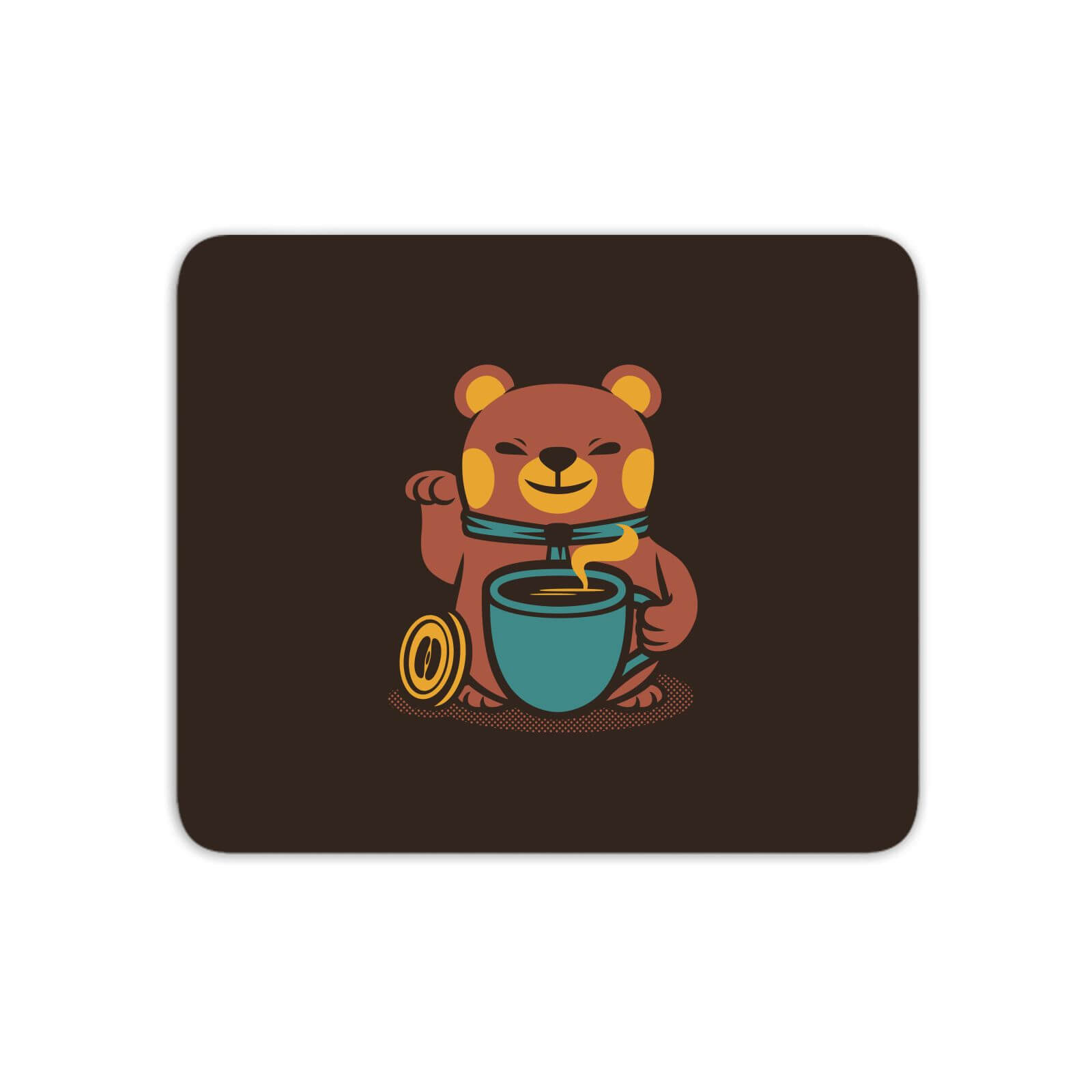 Bear Coffee Manekineko Mouse Mat