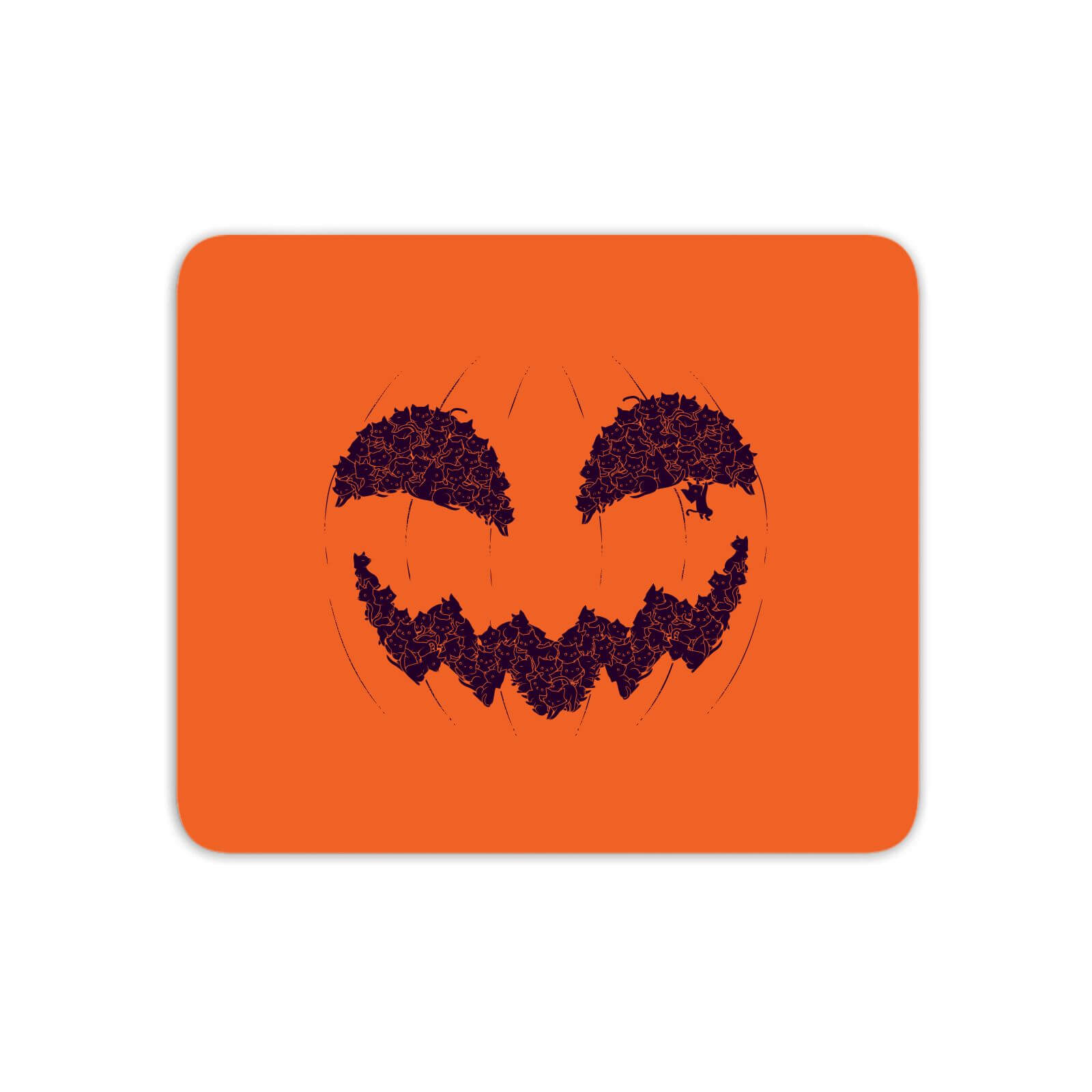 Halloween Pumpkin Cat Mouse Mat